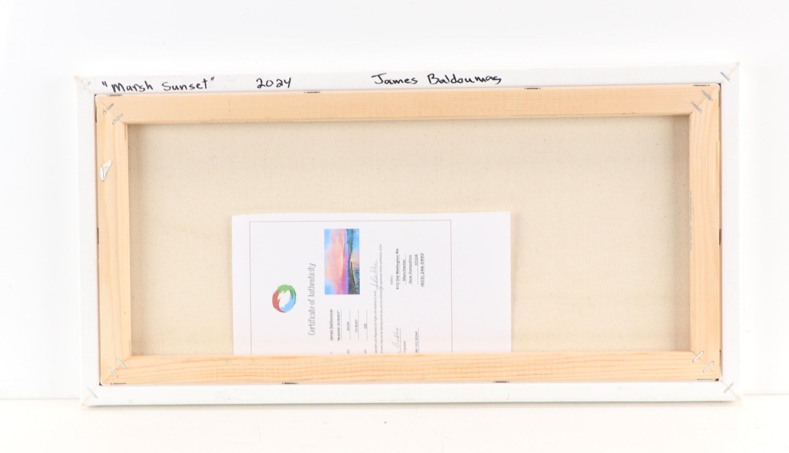 James Baldoumas Landscape Oil Painting "Marsh Sunset," 2024