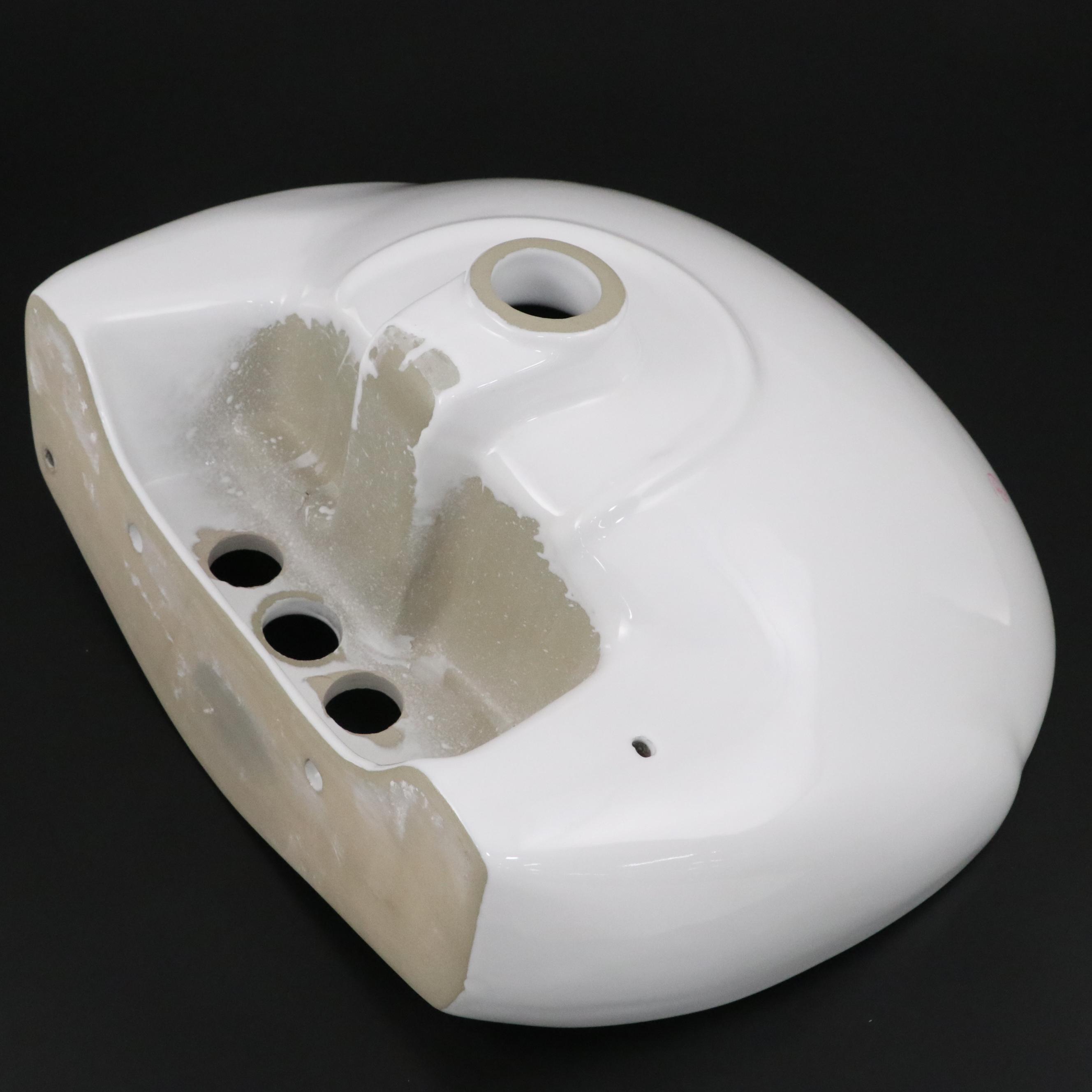 Victorian Style Porcelain Three-Hole Sink Basin