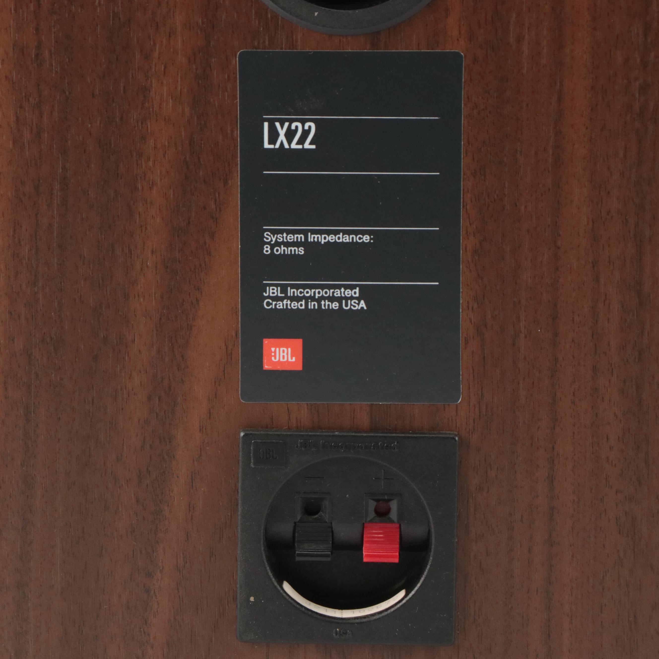 JBL LX22 Two-Way Bookshelf Speakers, Late 20th Century