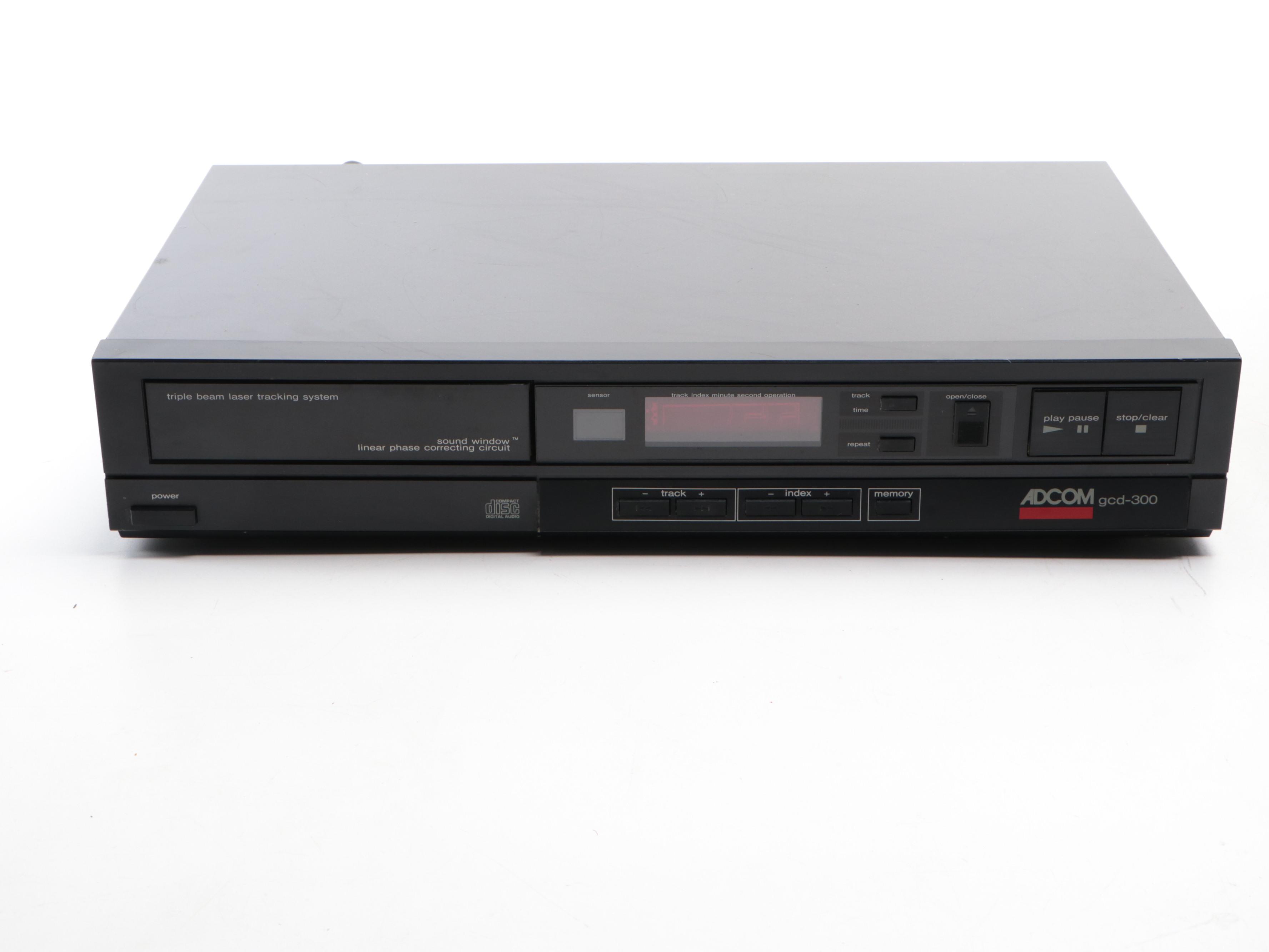 ADCOM CD Changer, Tuner, Stereo Pre-Amp and Amplifier, 1980s