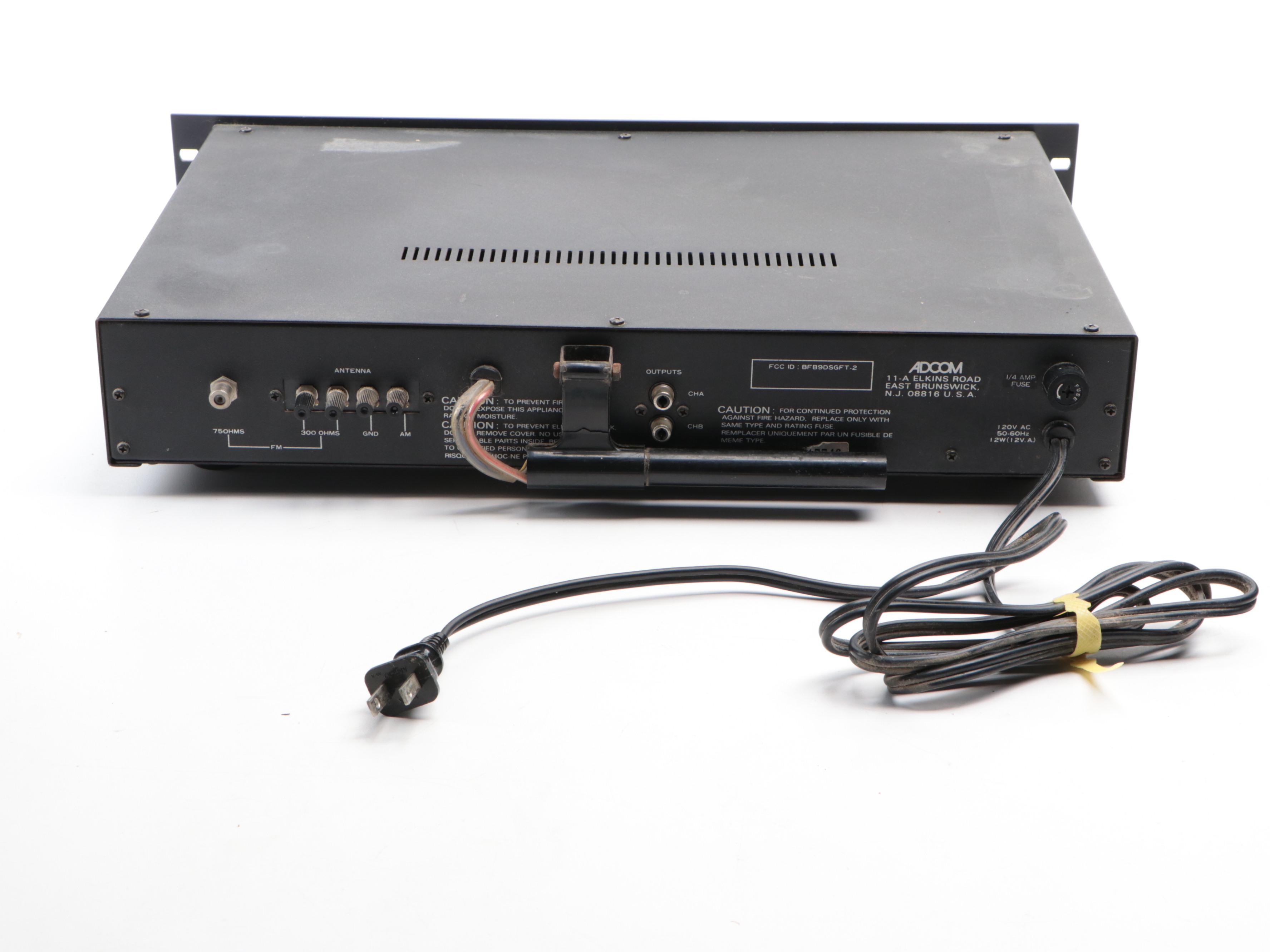 ADCOM CD Changer, Tuner, Stereo Pre-Amp and Amplifier, 1980s