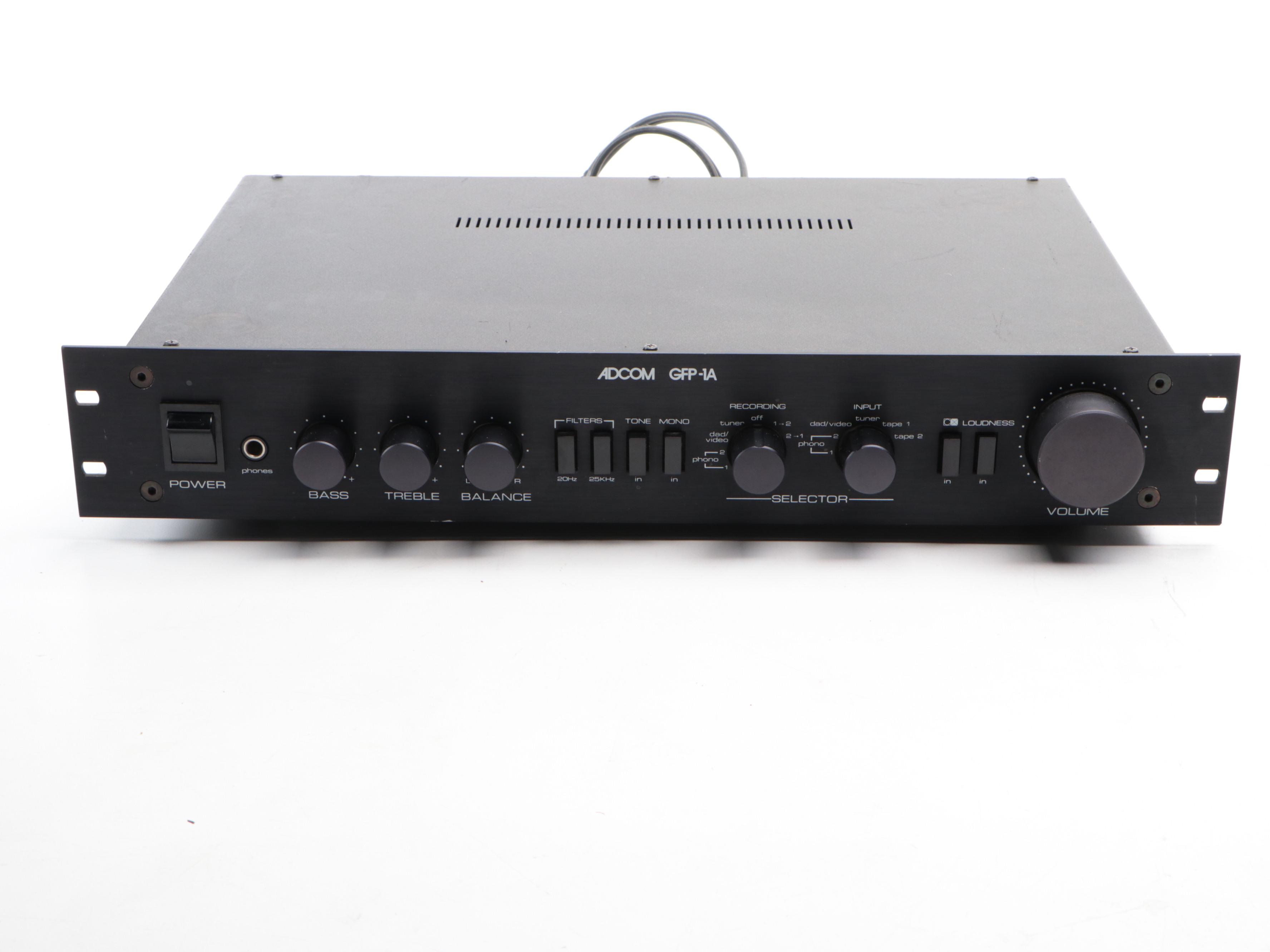 ADCOM CD Changer, Tuner, Stereo Pre-Amp and Amplifier, 1980s