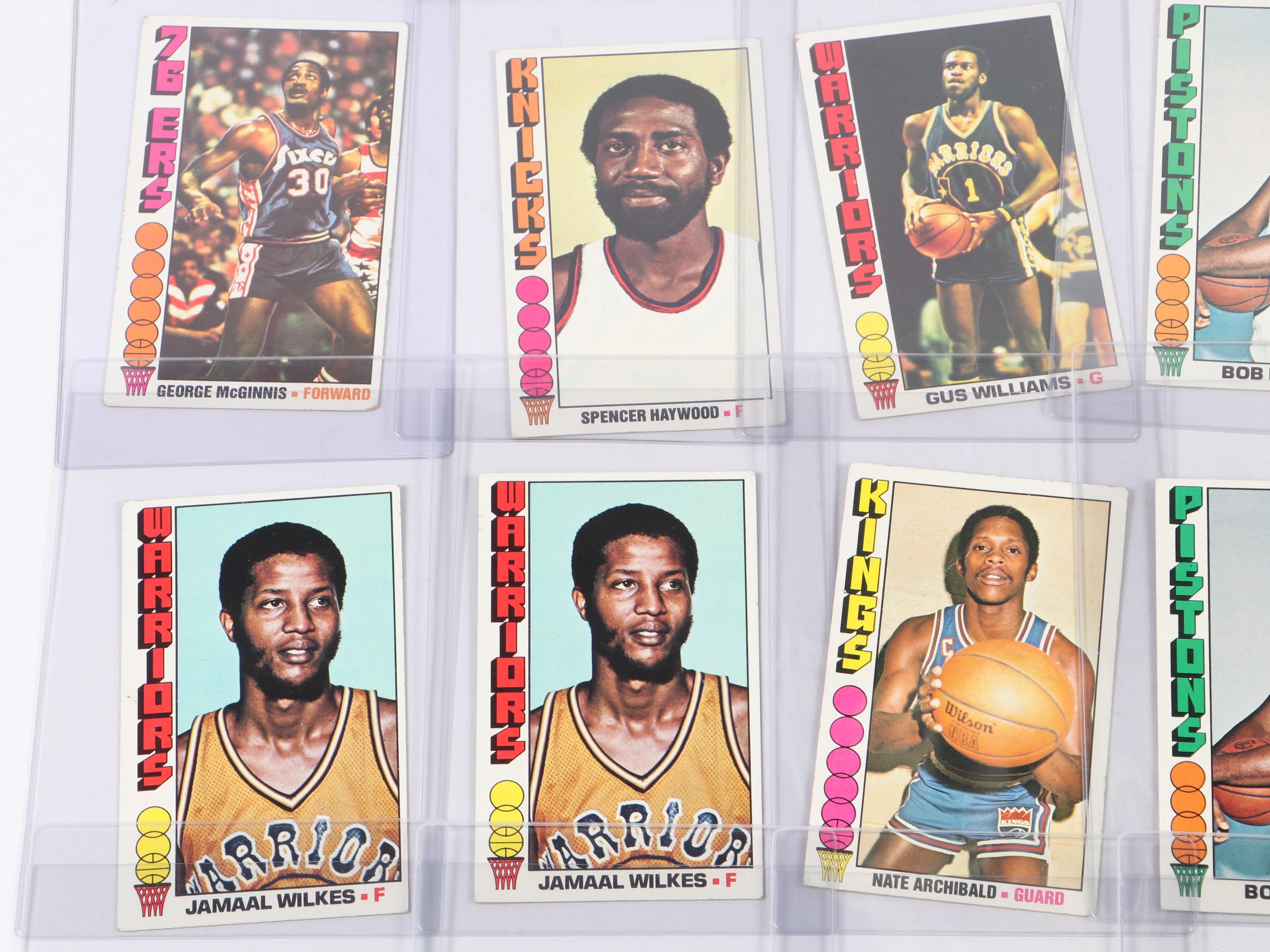 Over 200 Topps 1976 Basketball Cards with Bobby Jones, Dave Bing, Wes Unseld