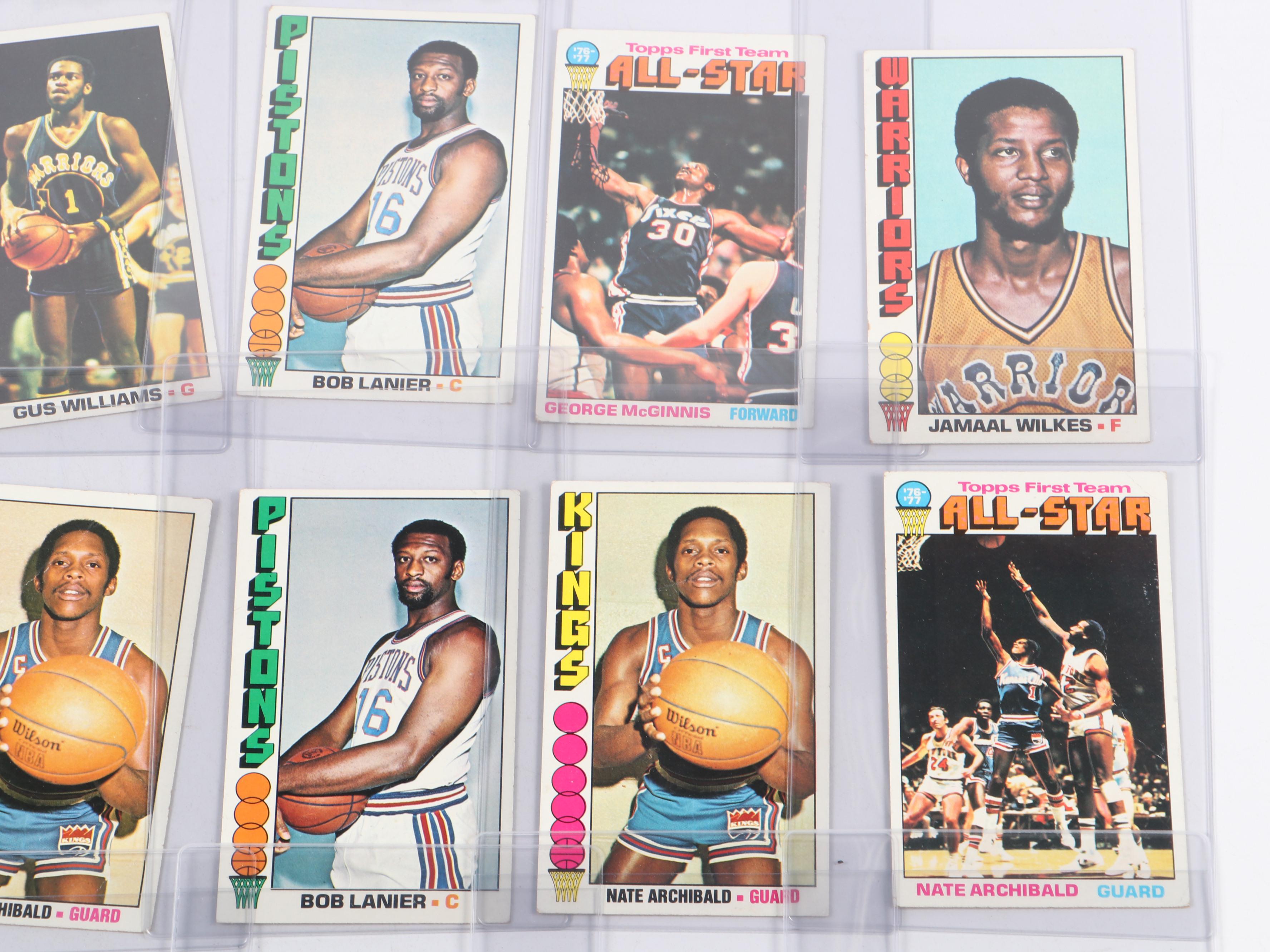 Over 200 Topps 1976 Basketball Cards with Bobby Jones, Dave Bing, Wes Unseld