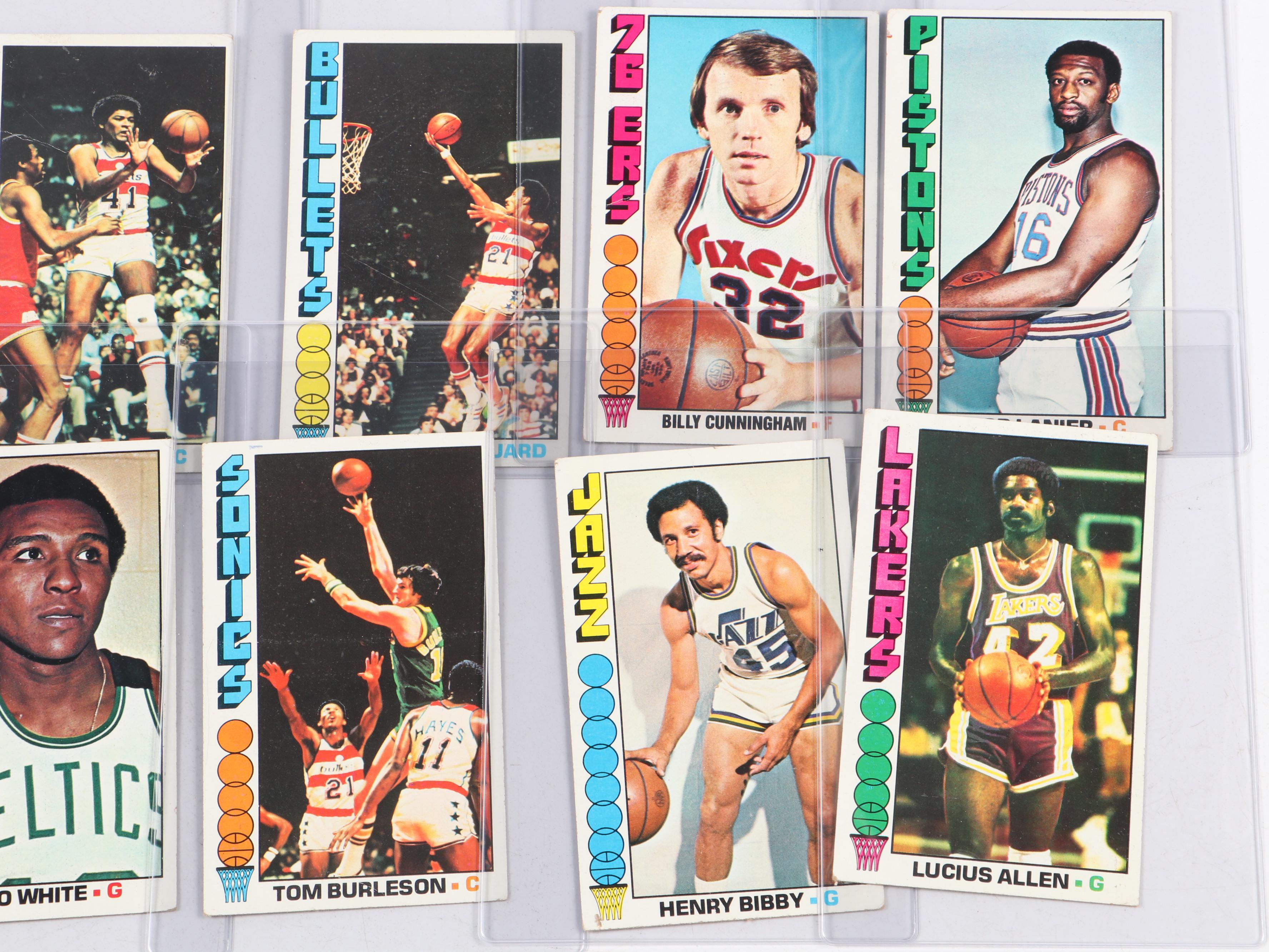 Over 200 Topps 1976 Basketball Cards with Bobby Jones, Dave Bing, Wes Unseld