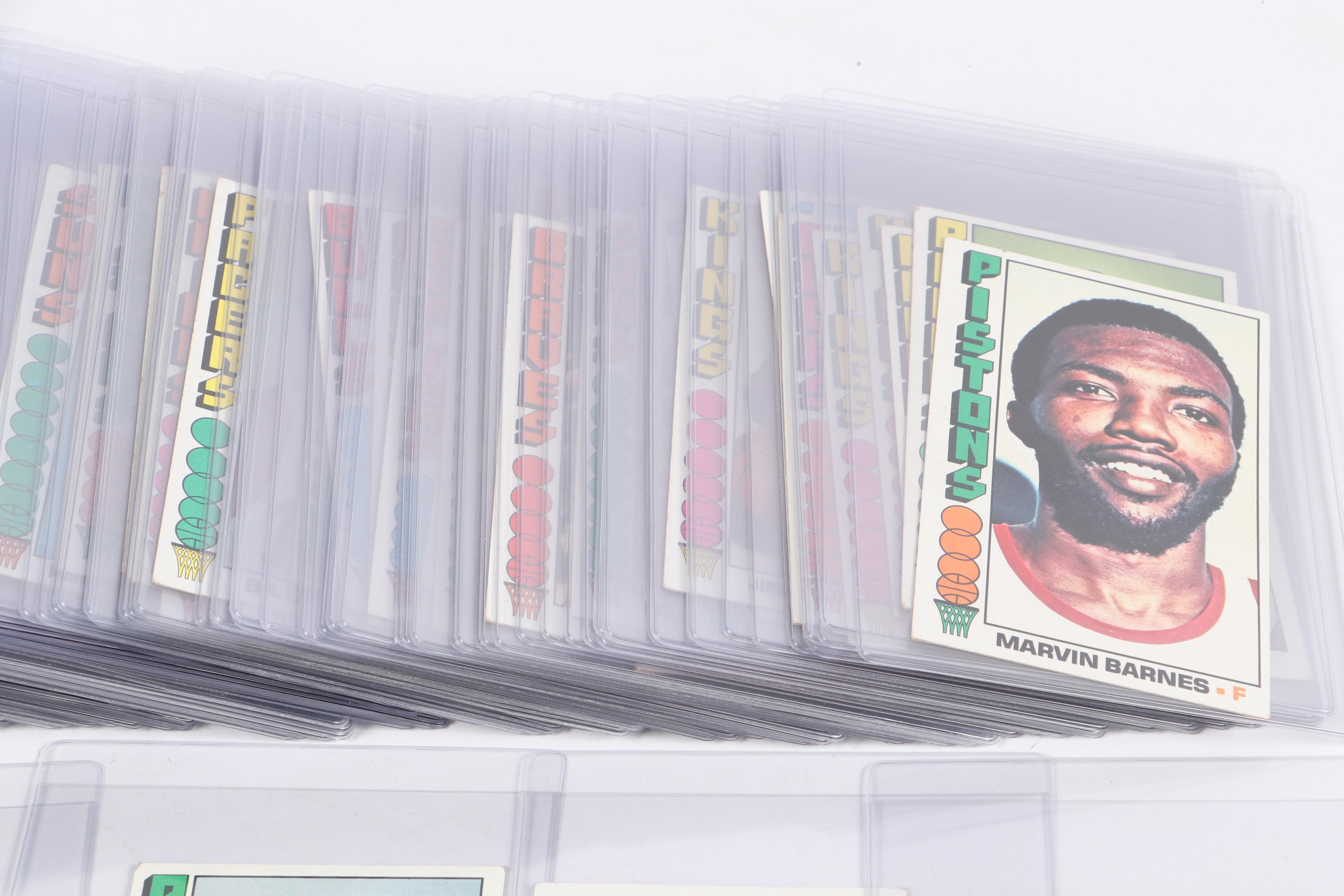 Over 200 Topps 1976 Basketball Cards with Bobby Jones, Dave Bing, Wes Unseld