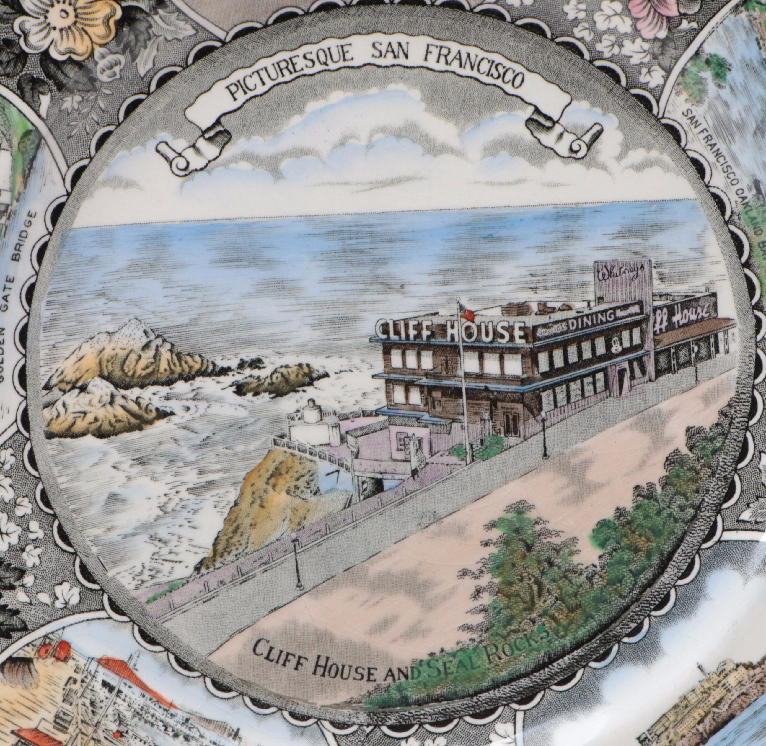 Royal Staffordshire Ceramic Calendar Plate with More Ceramic Souvenir Plates