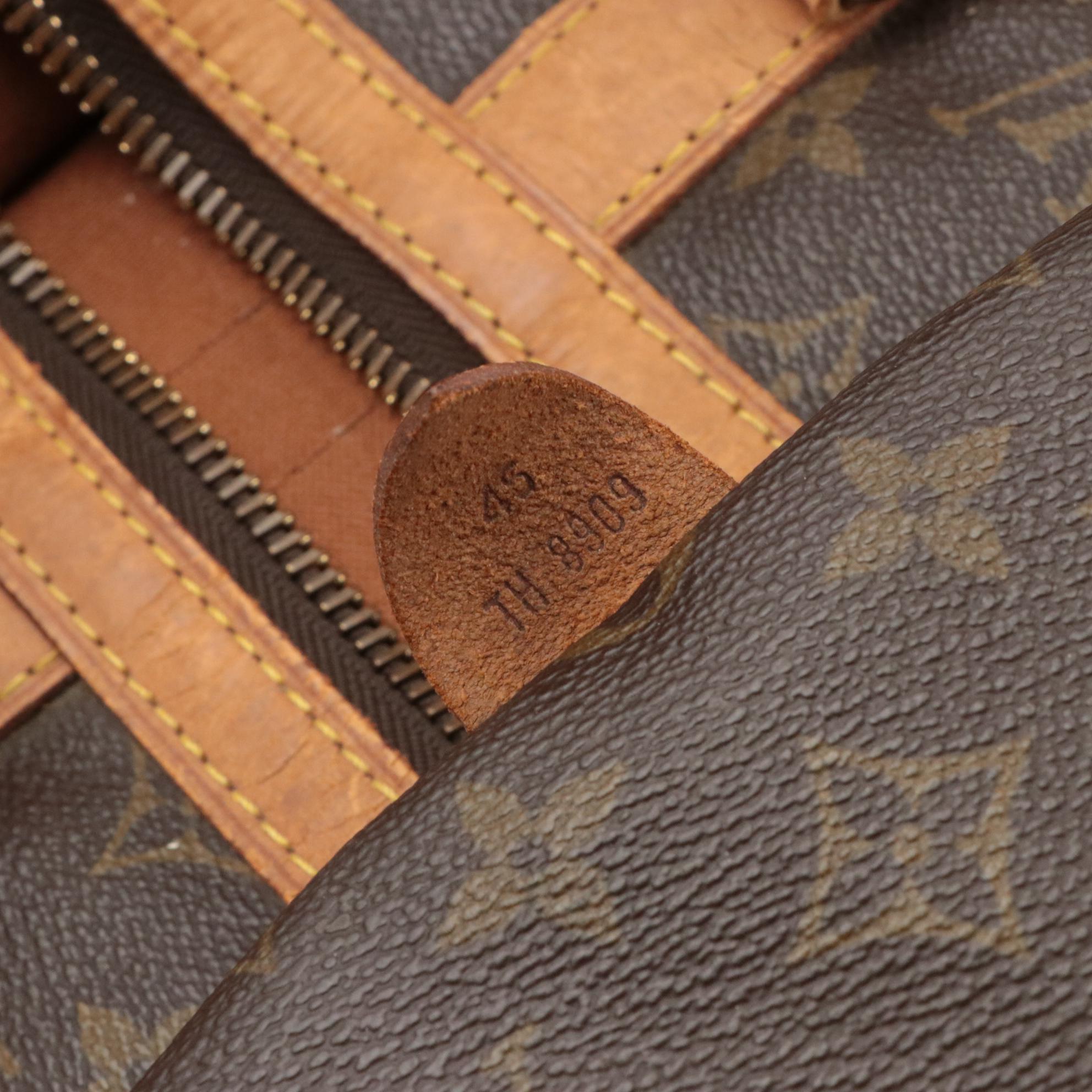 Louis Vuitton Sac Souple 45 in Brown Monogram Coated Canvas with Leather Trim