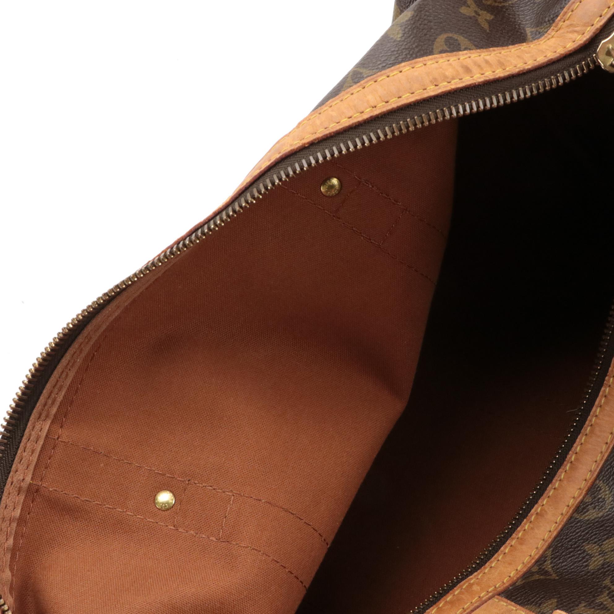 Louis Vuitton Sac Souple 45 in Brown Monogram Coated Canvas with Leather Trim