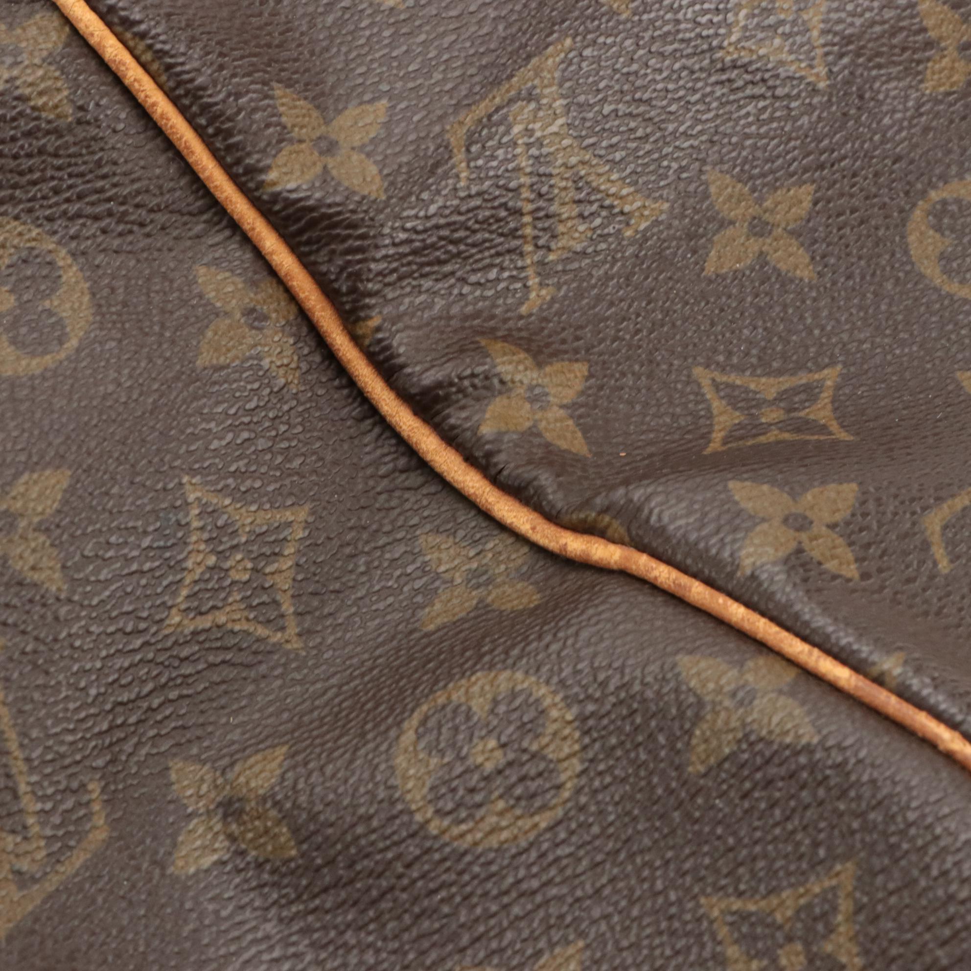 Louis Vuitton Sac Souple 45 in Brown Monogram Coated Canvas with Leather Trim