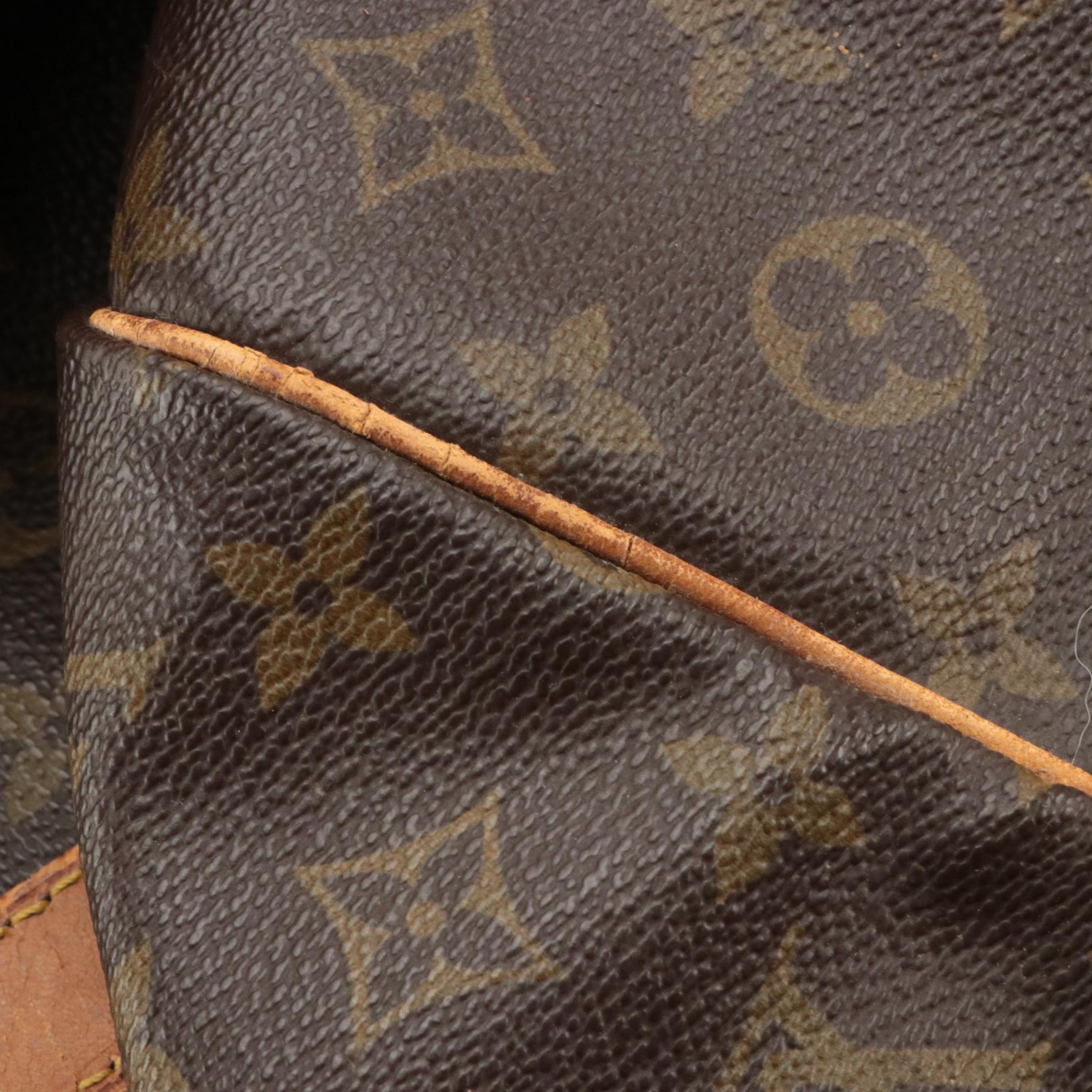 Louis Vuitton Sac Souple 45 in Brown Monogram Coated Canvas with Leather Trim