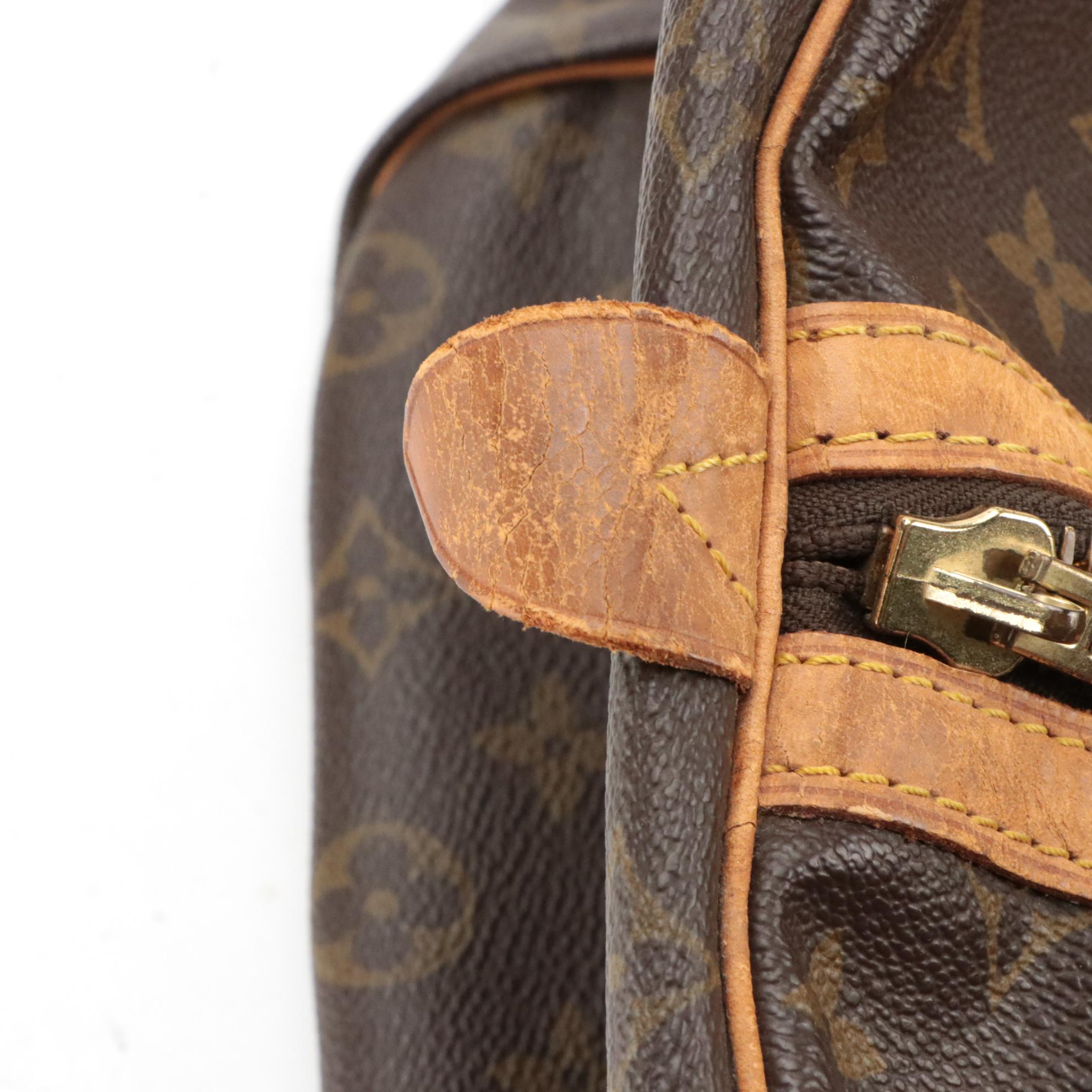 Louis Vuitton Sac Souple 45 in Brown Monogram Coated Canvas with Leather Trim