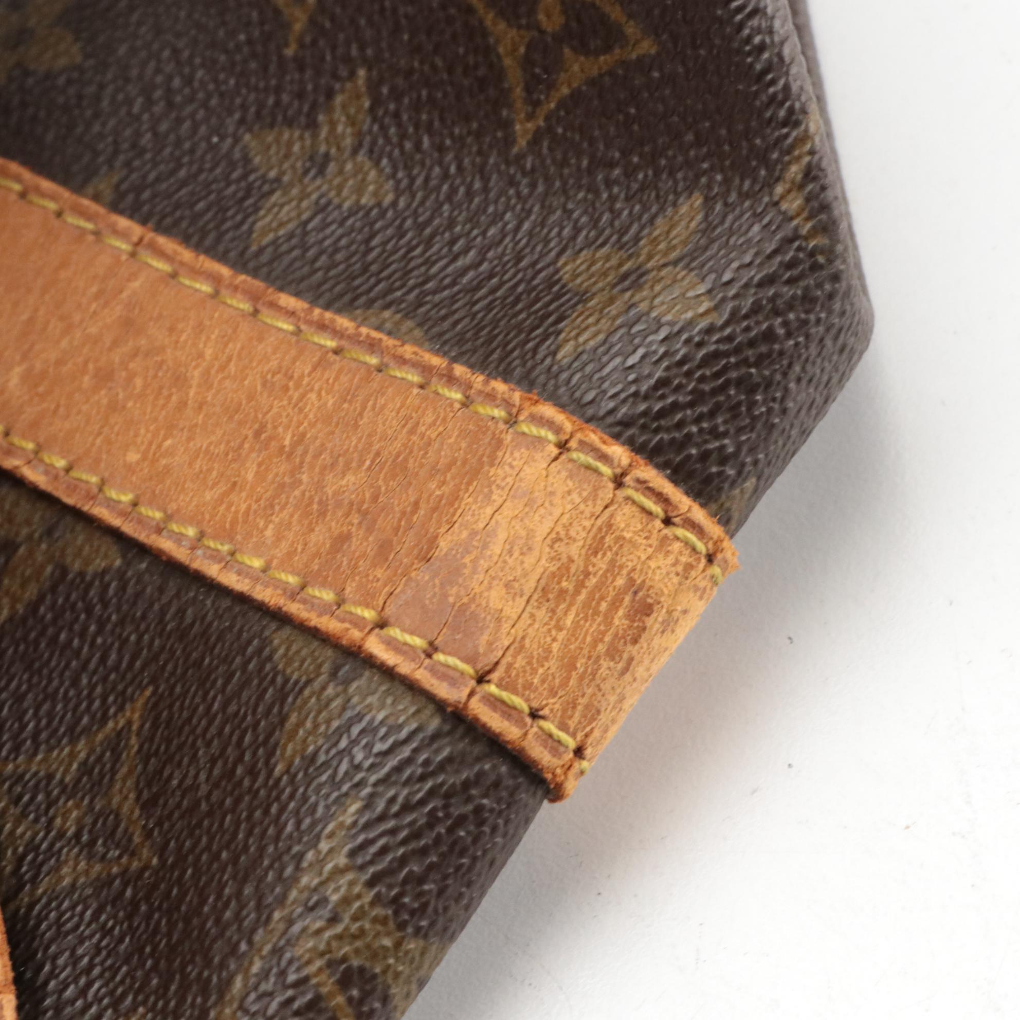 Louis Vuitton Sac Souple 45 in Brown Monogram Coated Canvas with Leather Trim