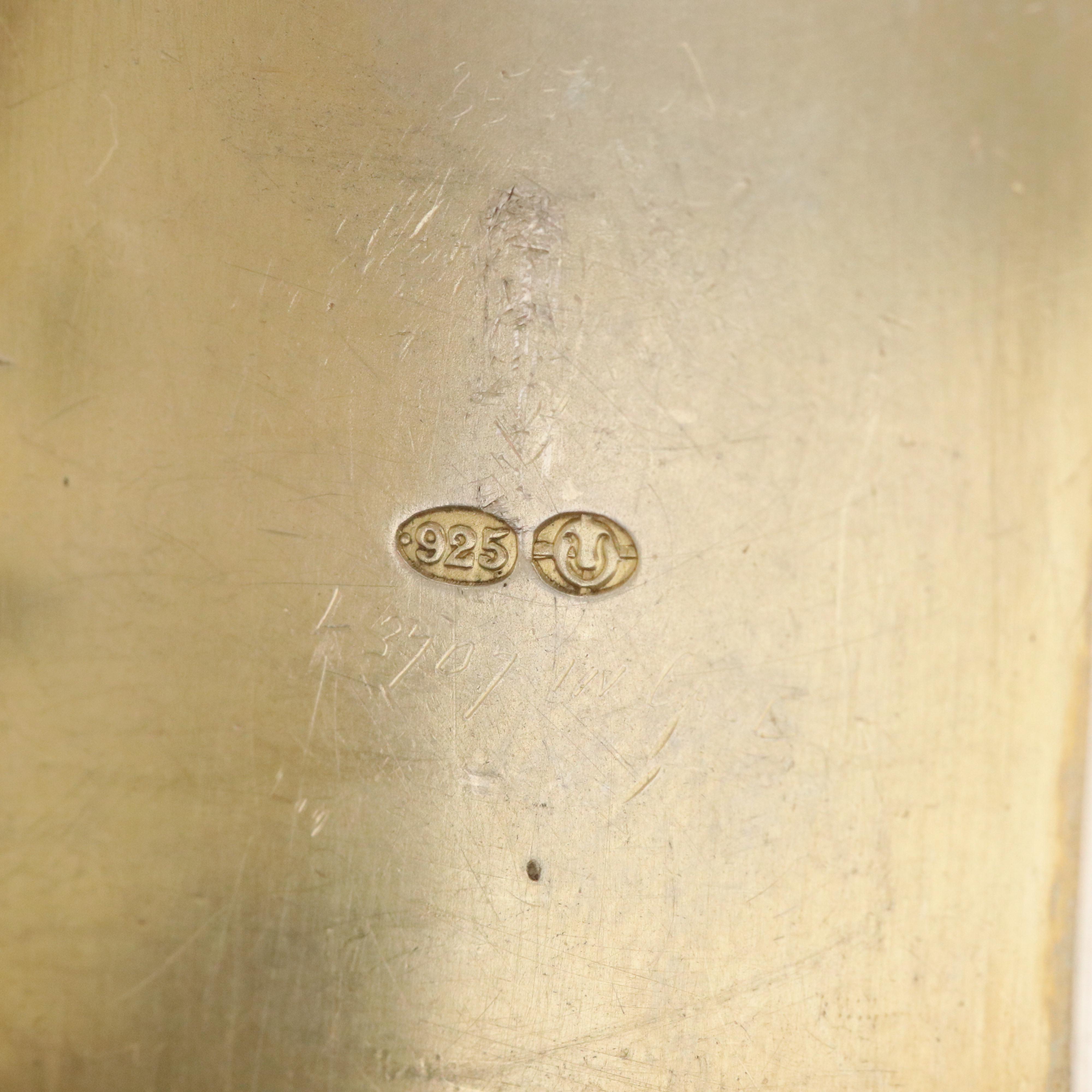 Antique Swiss Sterling Silver Miniature Carriage Clock