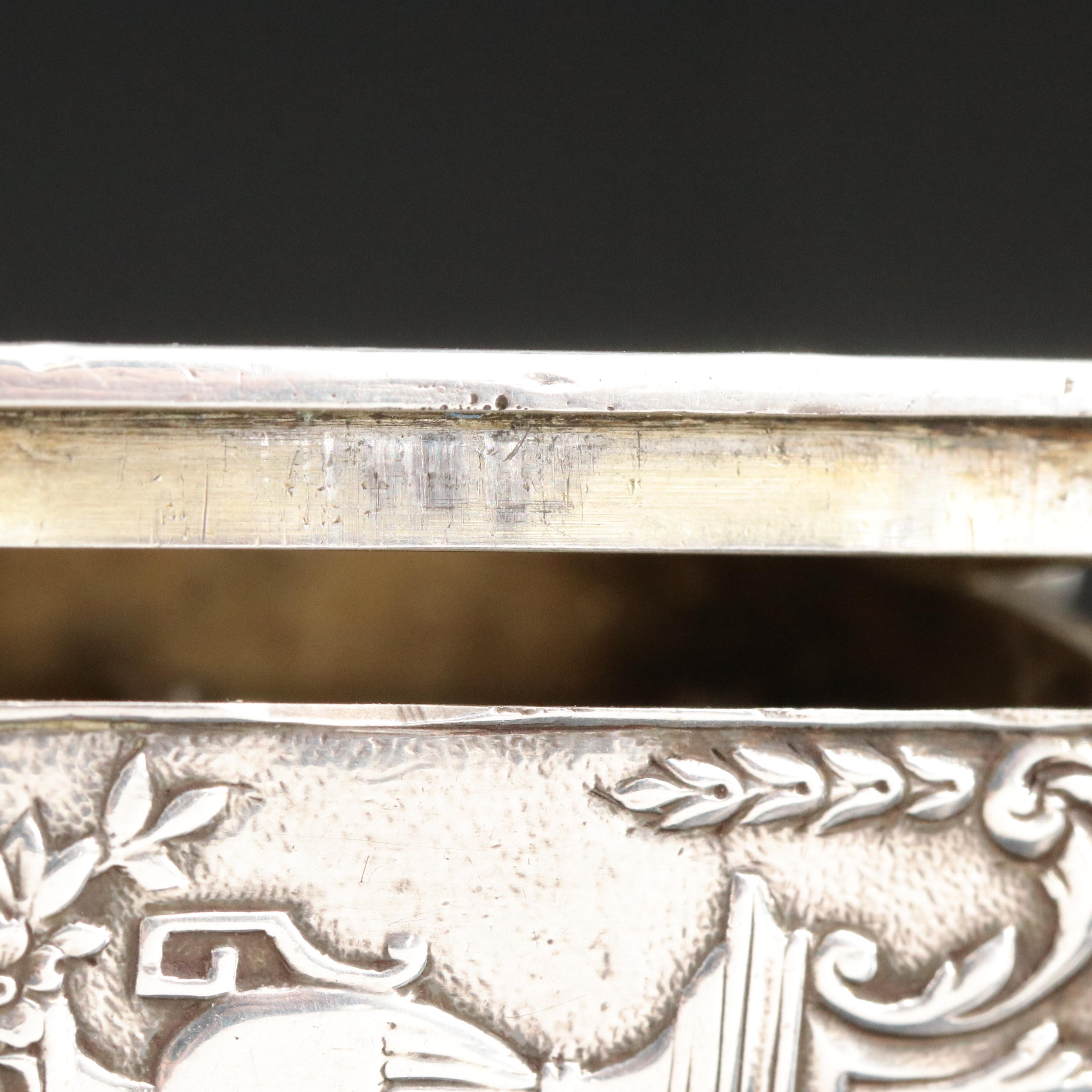 Antique Swiss Sterling Silver Miniature Carriage Clock