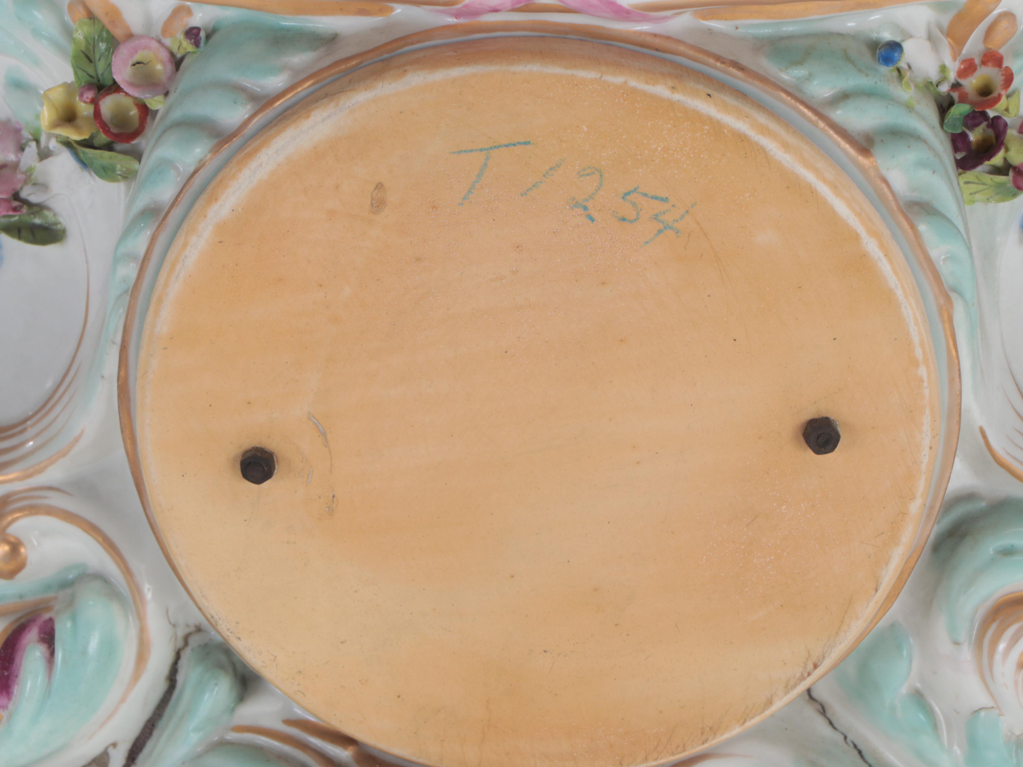 French Montreuil Porcelain Clock Pedestal, 1815–1873