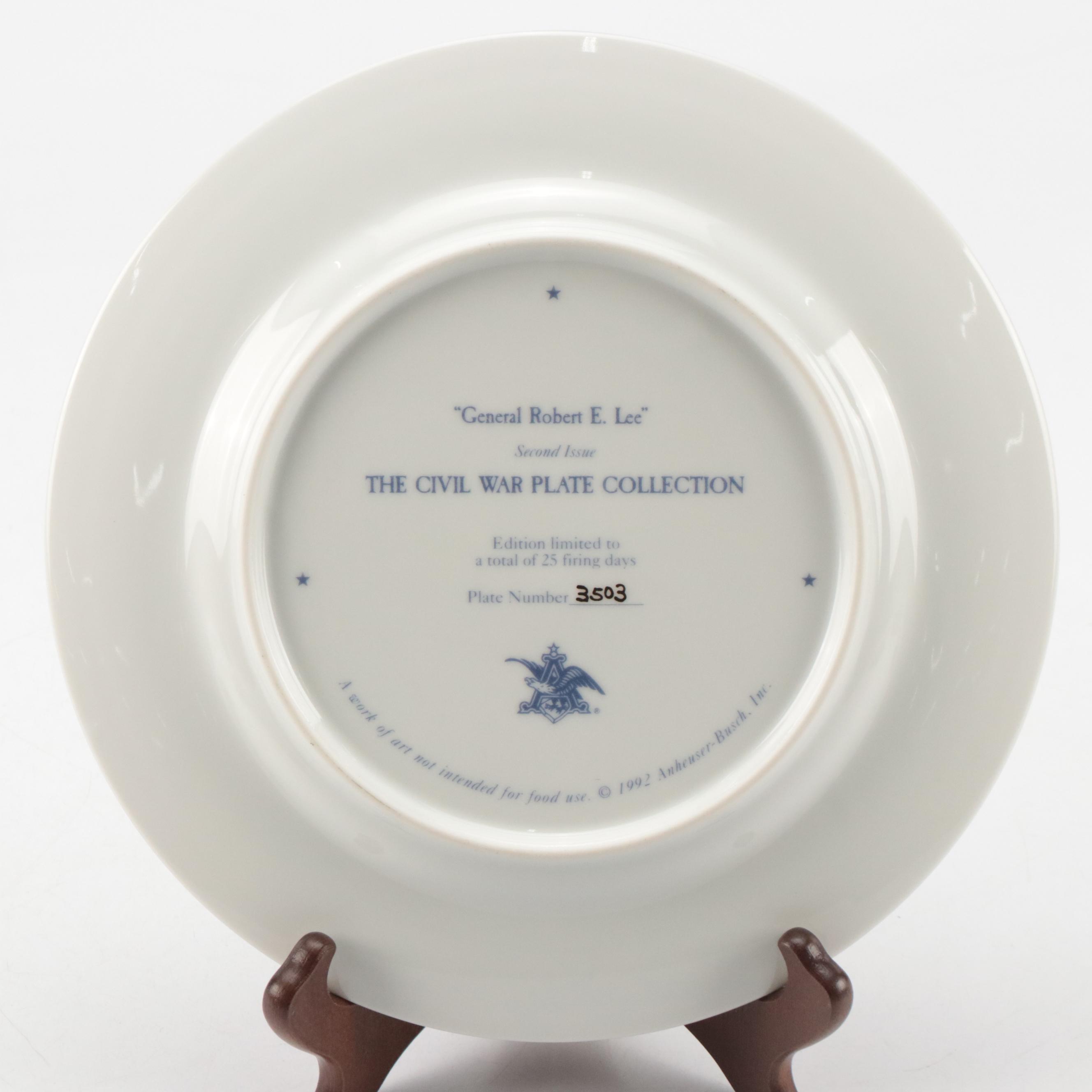 Anheuser-Busch Civil War Series Abraham Lincoln and More Collector Plates