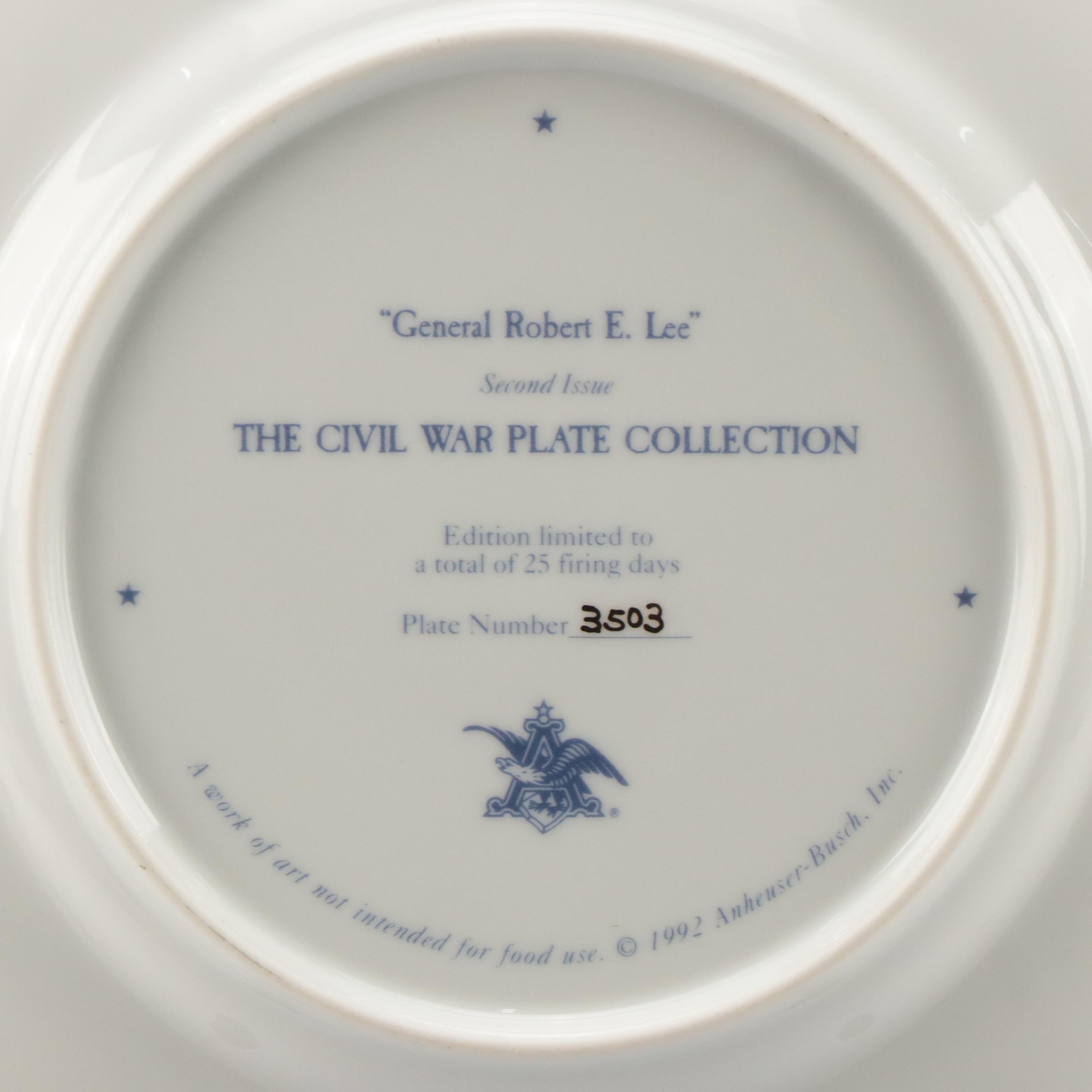 Anheuser-Busch Civil War Series Abraham Lincoln and More Collector Plates