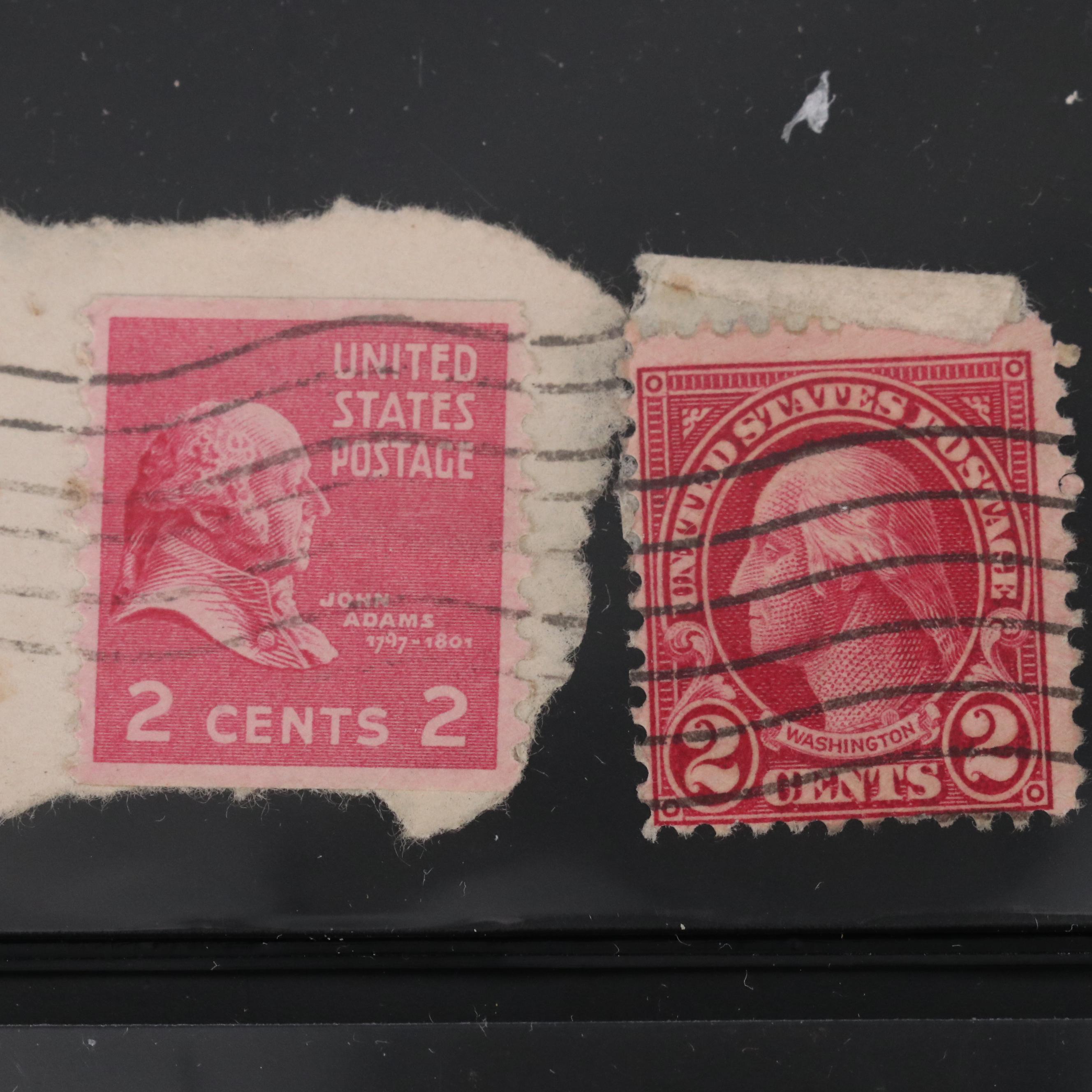 Collection of Used United States and World Stamps and 9 U.S. Quarter Proofs