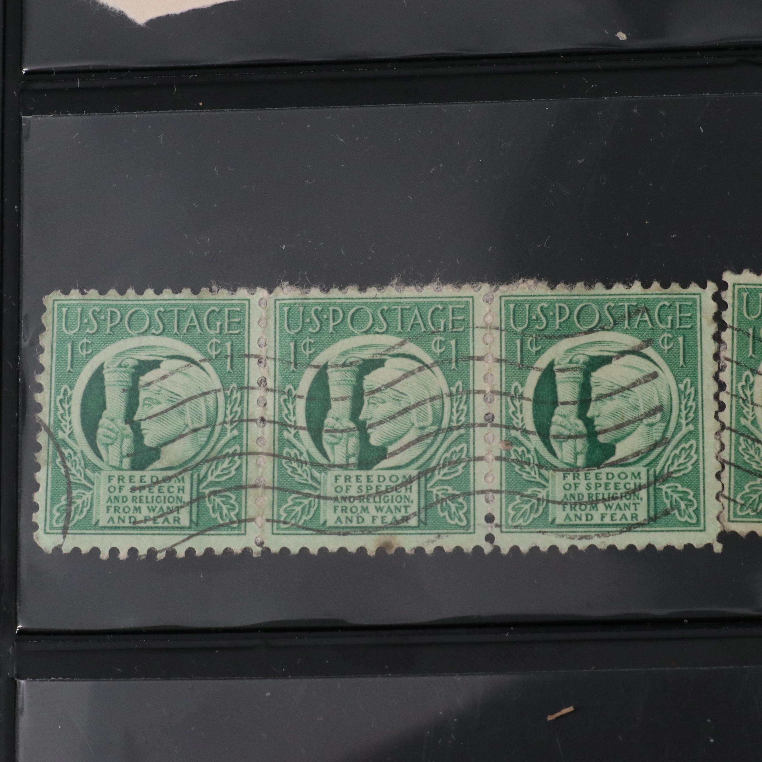 Collection of Used United States and World Stamps and 9 U.S. Quarter Proofs