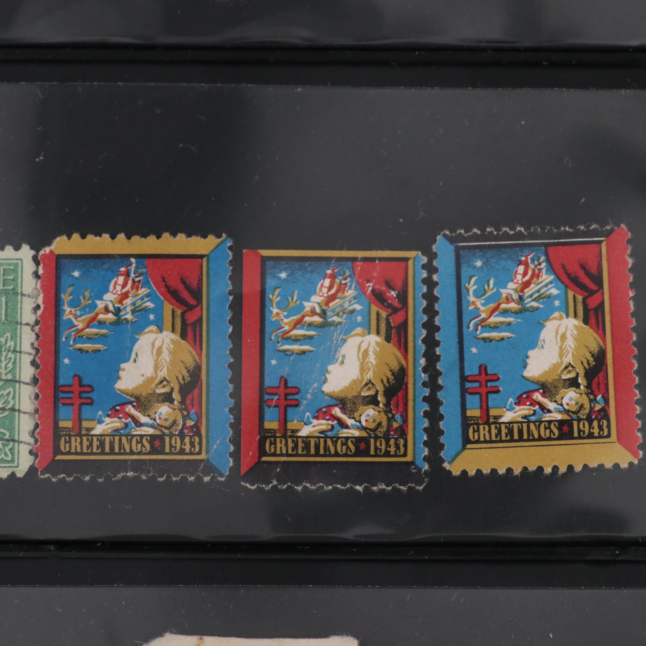 Collection of Used United States and World Stamps and 9 U.S. Quarter Proofs