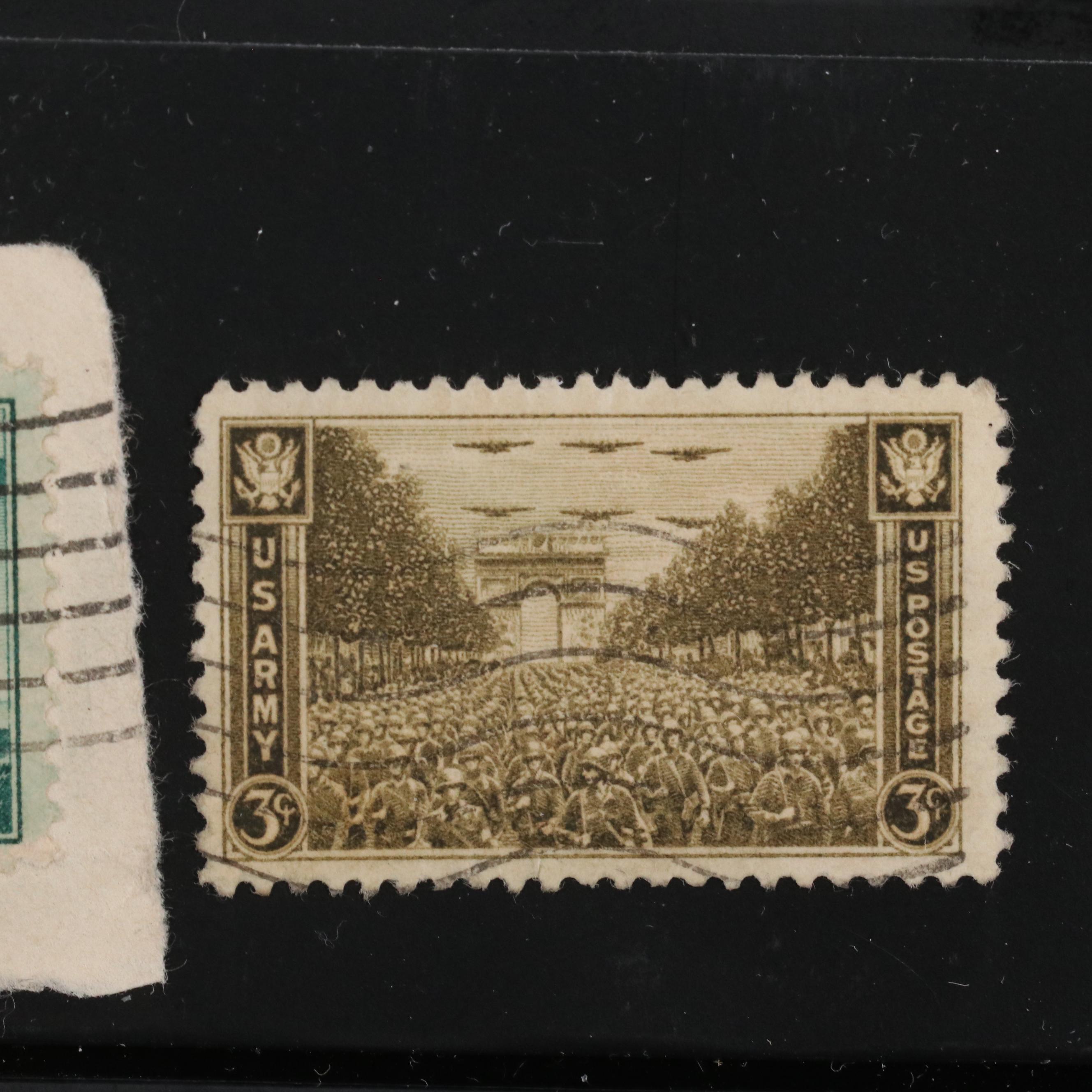 Collection of Used United States and World Stamps and 9 U.S. Quarter Proofs