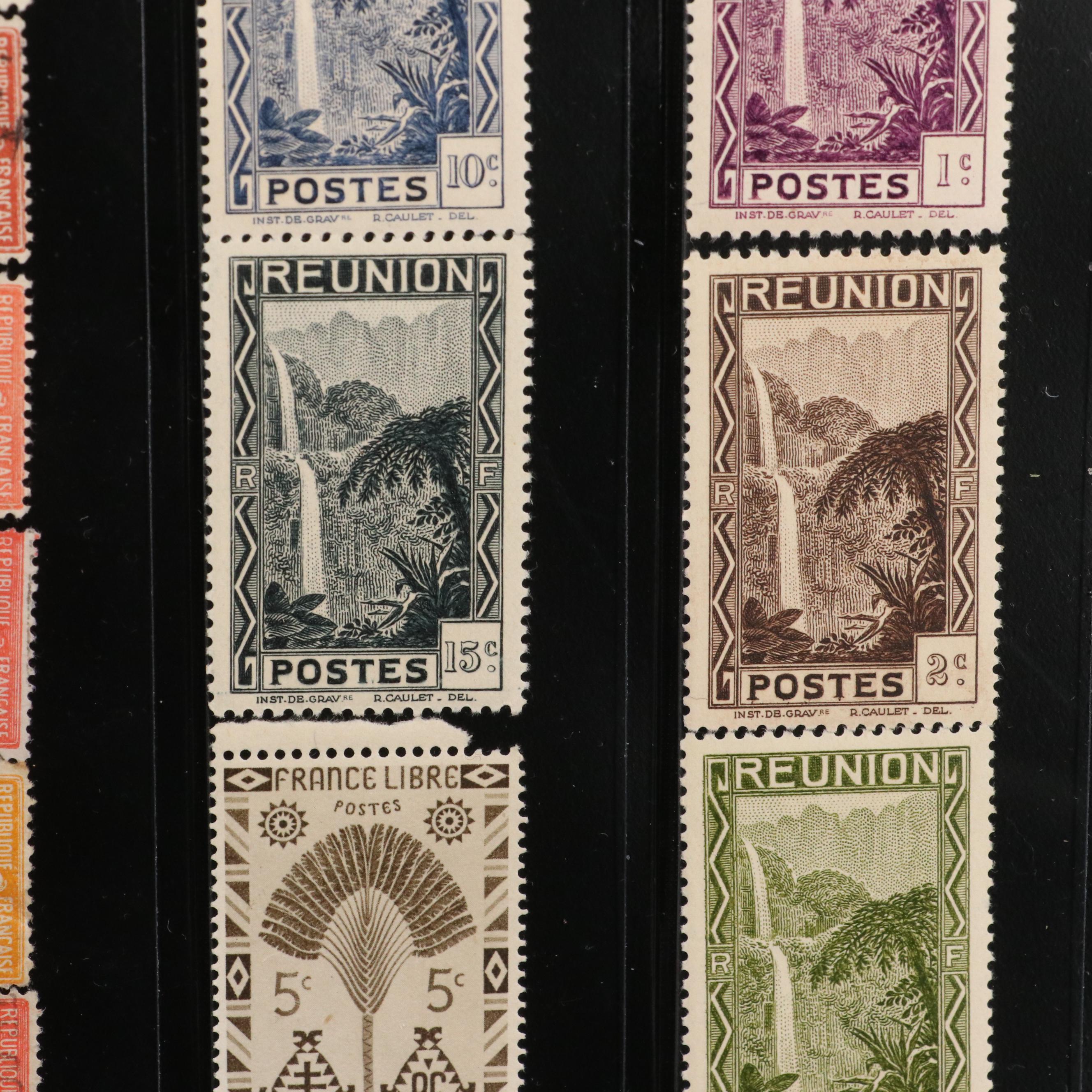 Collection of Used United States and World Stamps and 9 U.S. Quarter Proofs