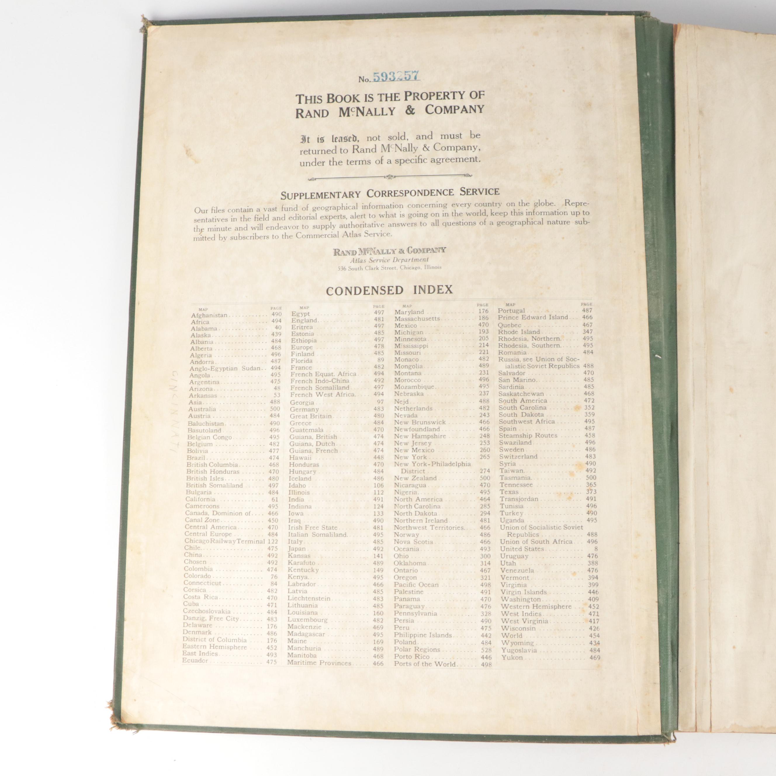 Special College Edition "Hammond's Standard Atlas And Gazetteer" and Other Atlas