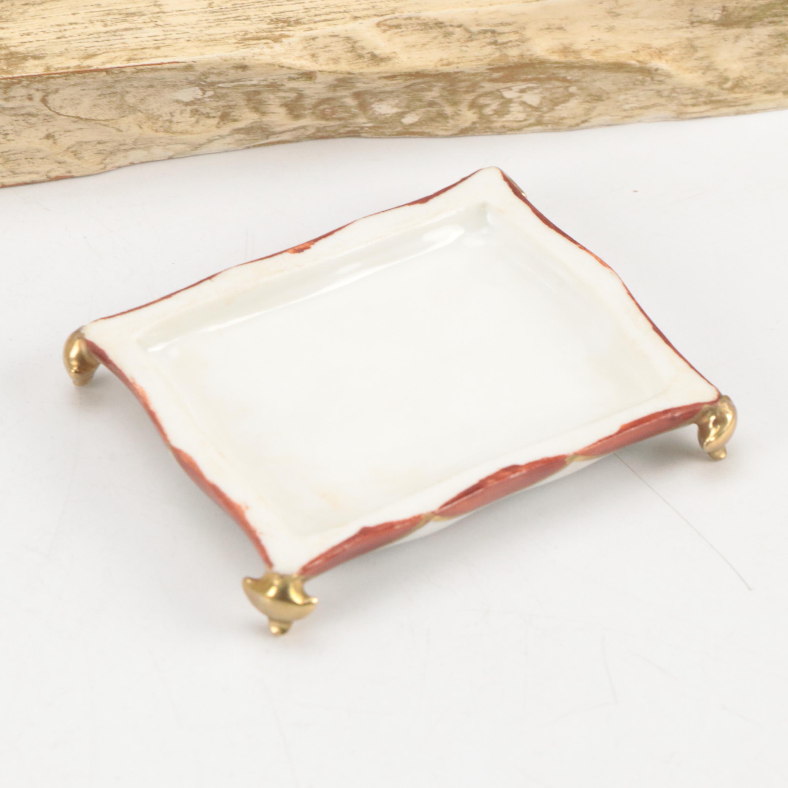 Dresden Style Porcelain Horse and Carriage Tableau Mounted on Wooden Base
