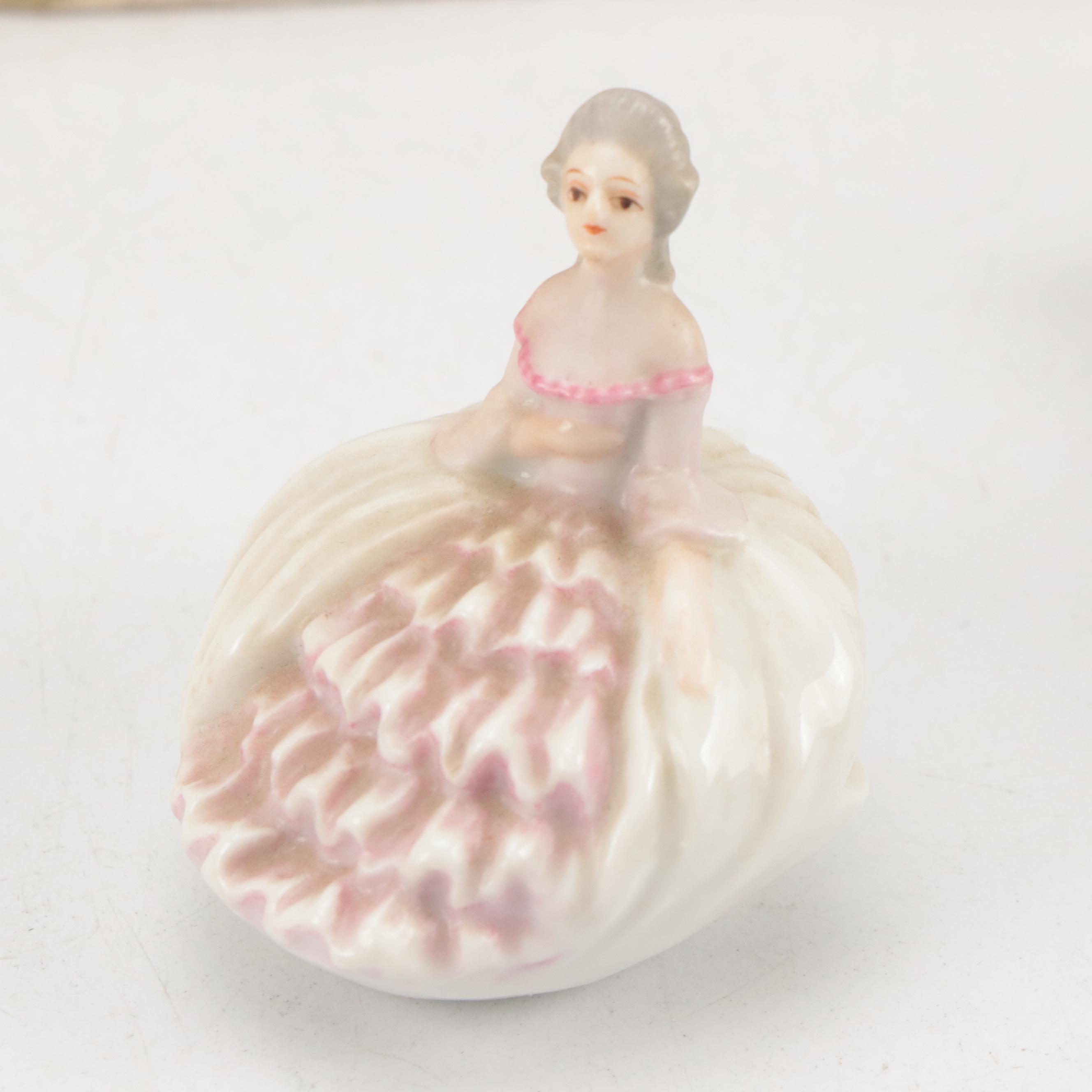 Dresden Style Porcelain Horse and Carriage Tableau Mounted on Wooden Base