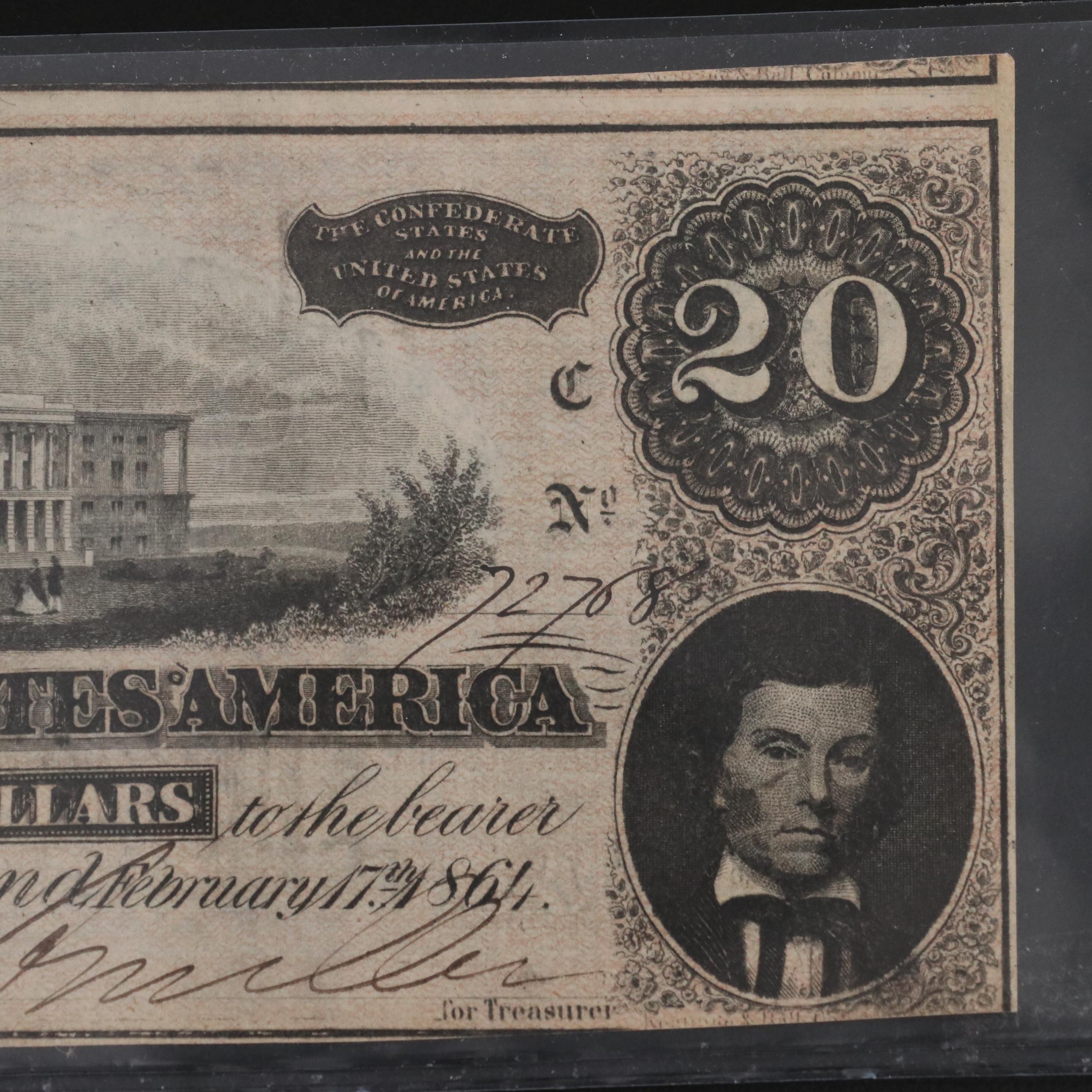 Four Different Confederate States of America Obsolete Currency Notes