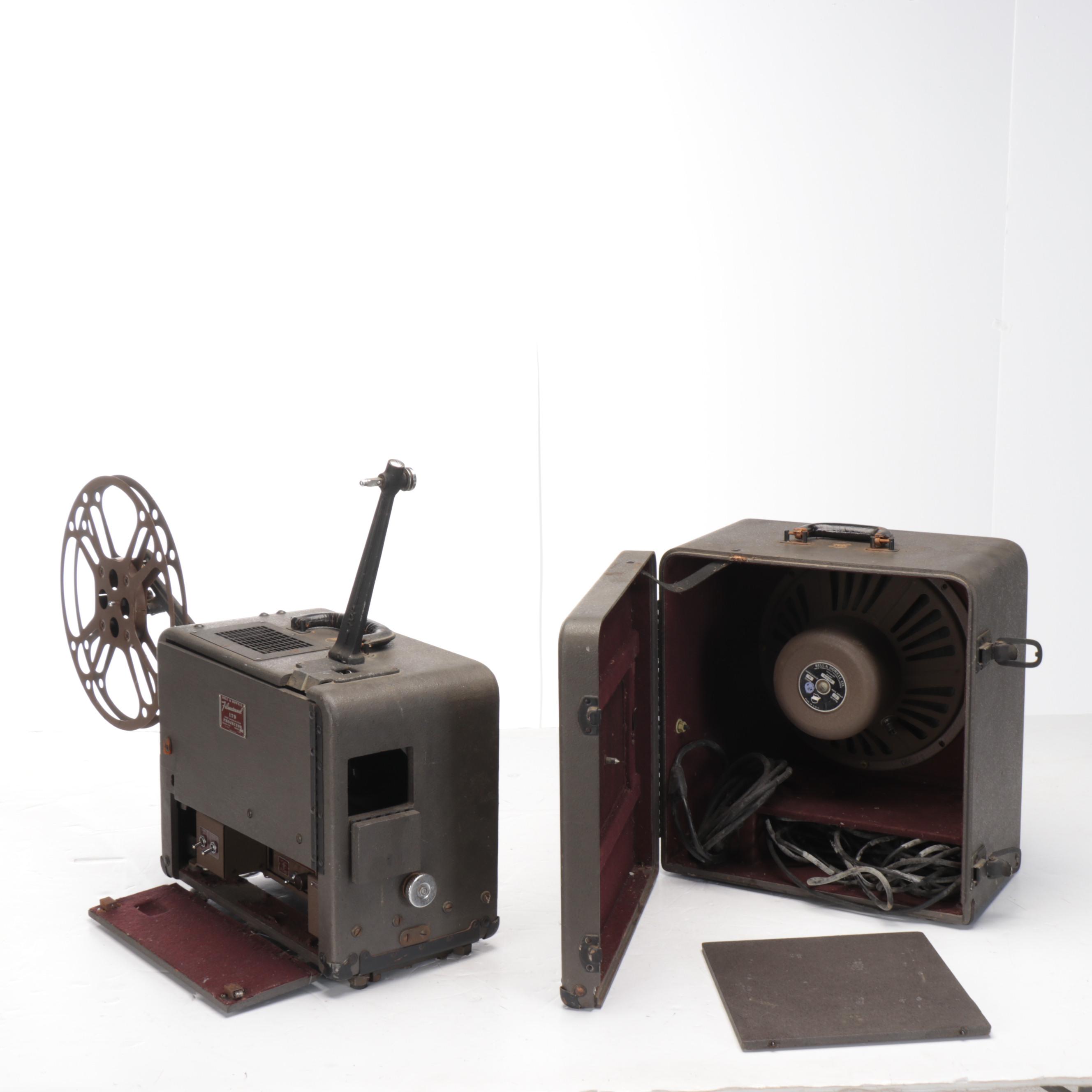 Bell & Howell Filmosound Model C 179 16mm Film Projector with Speaker