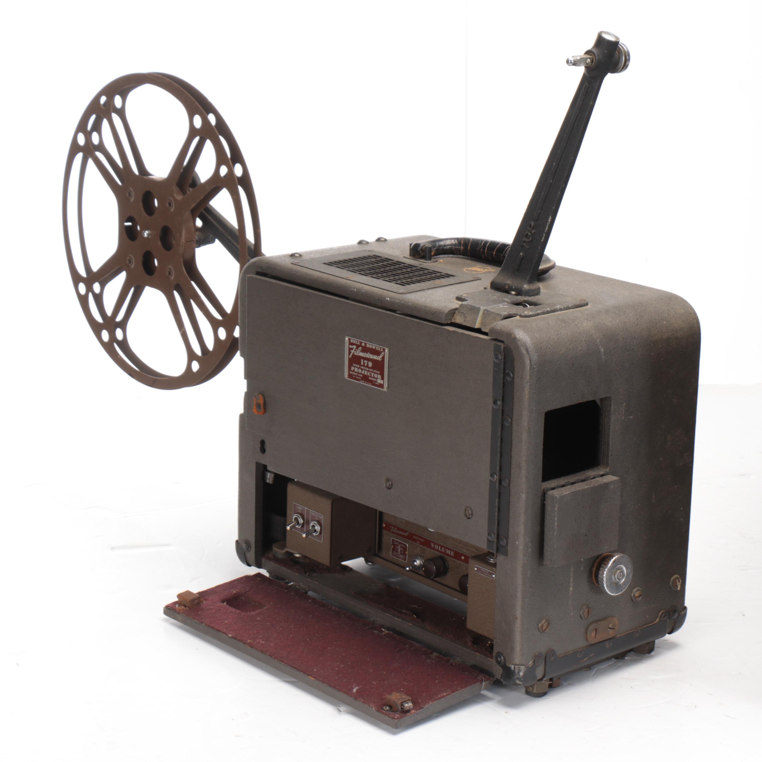 Bell & Howell Filmosound Model C 179 16mm Film Projector with Speaker