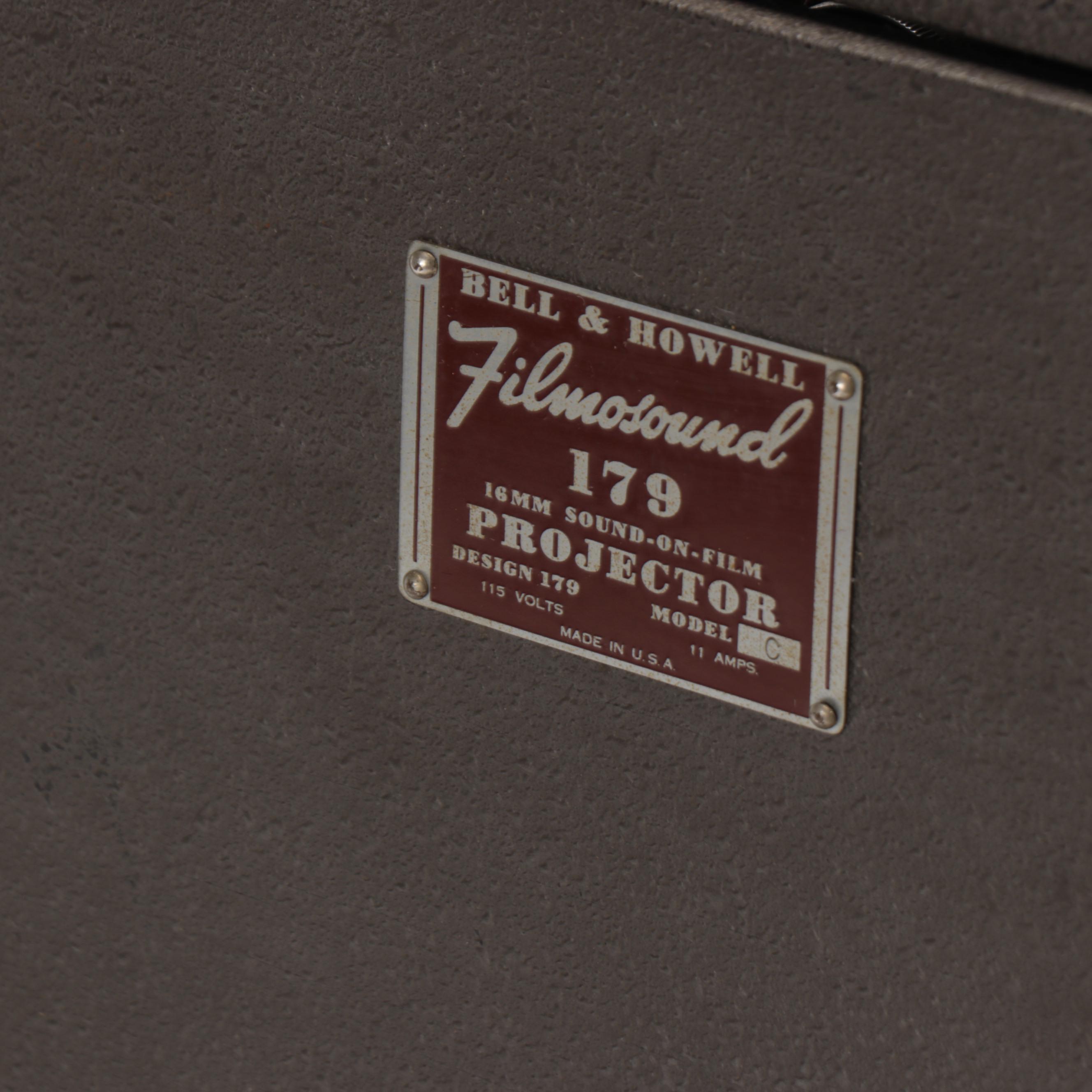 Bell & Howell Filmosound Model C 179 16mm Film Projector with Speaker