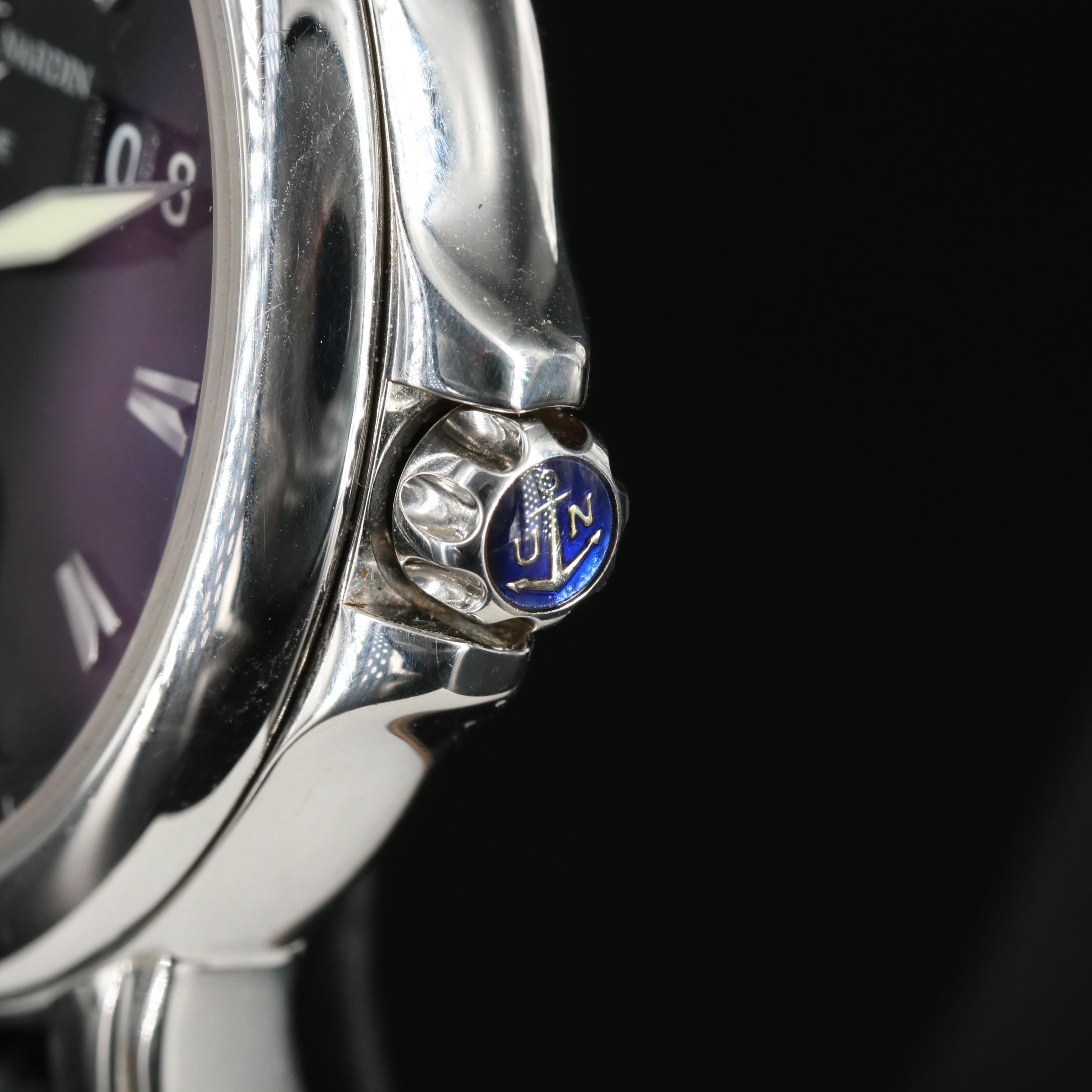 Ulysse Nardin Dual Time GMT 42mm Black Steel Automatic Watch