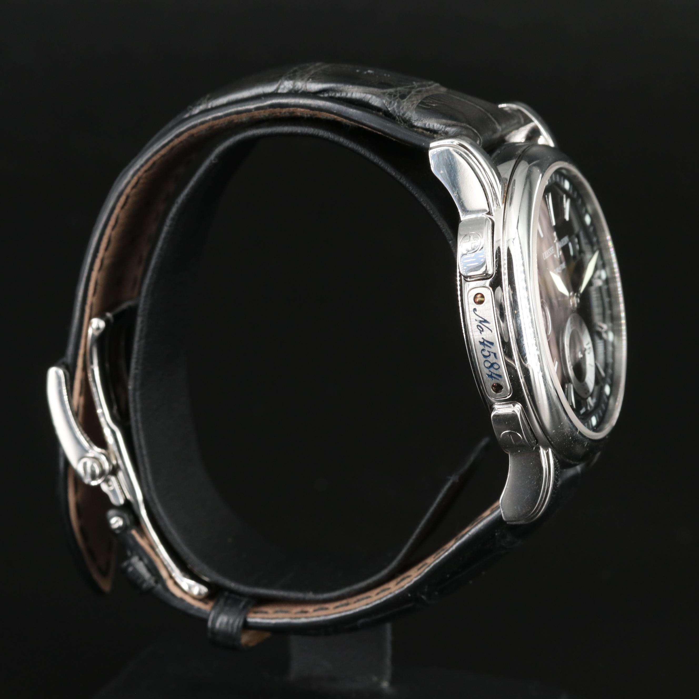 Ulysse Nardin Dual Time GMT 42mm Black Steel Automatic Watch