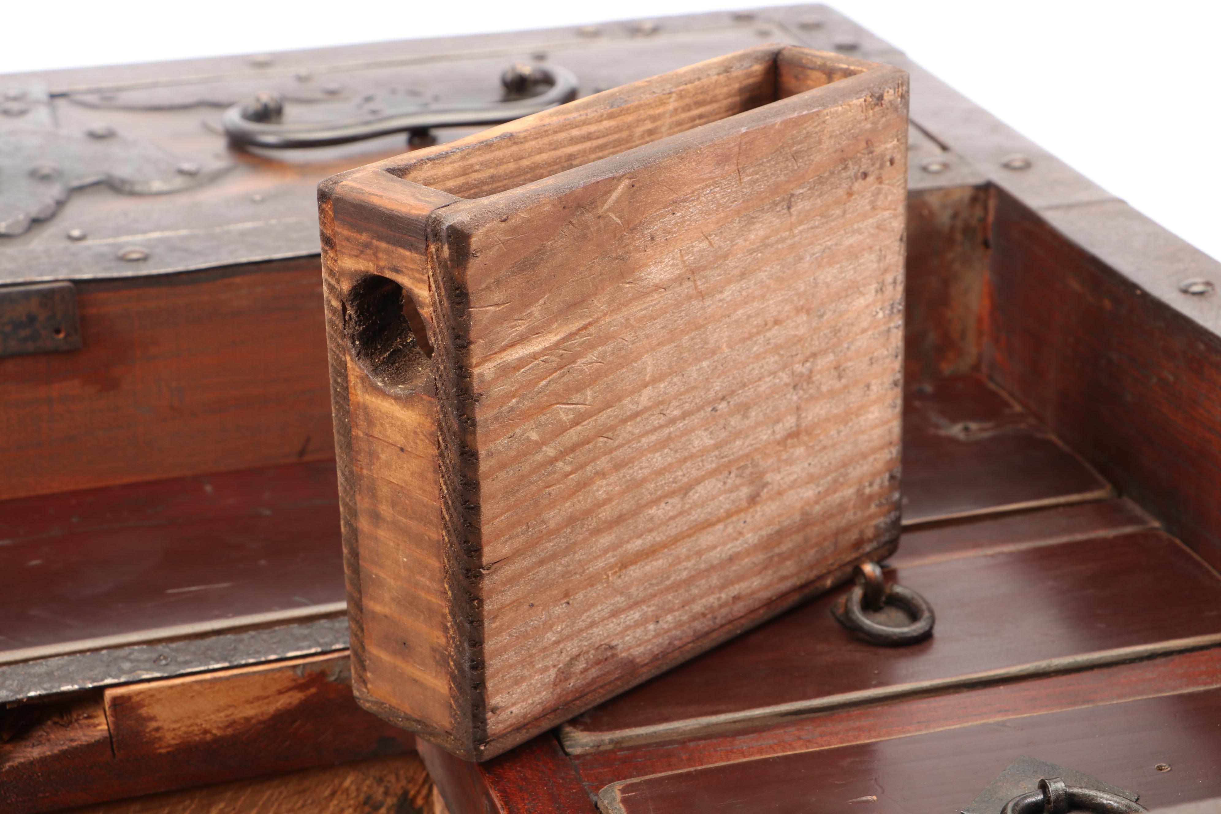 Japanese Metal-Bound Wood Funa Dansu, Edo Period