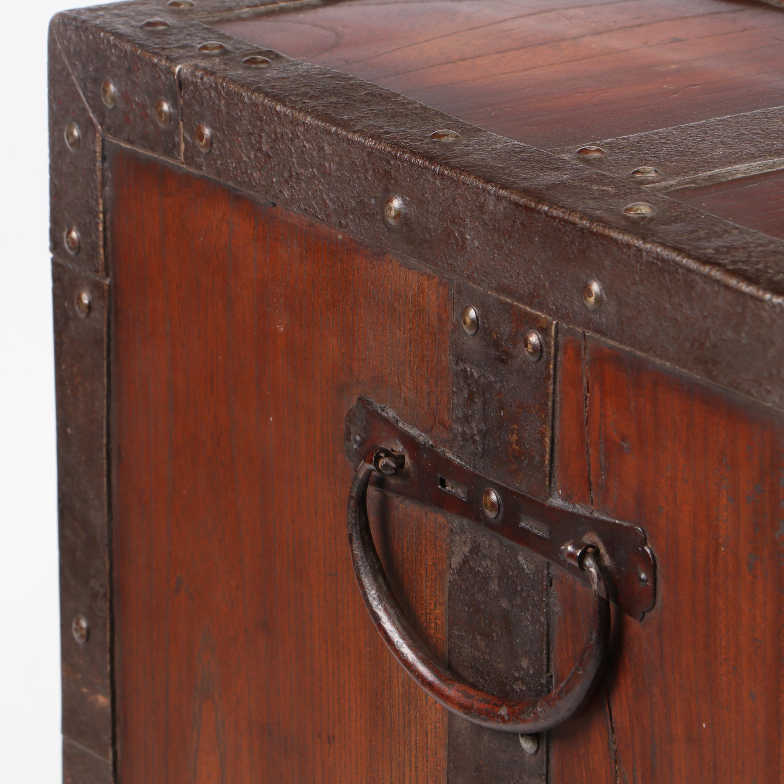 Japanese Metal-Bound Wood Funa Dansu, Edo Period