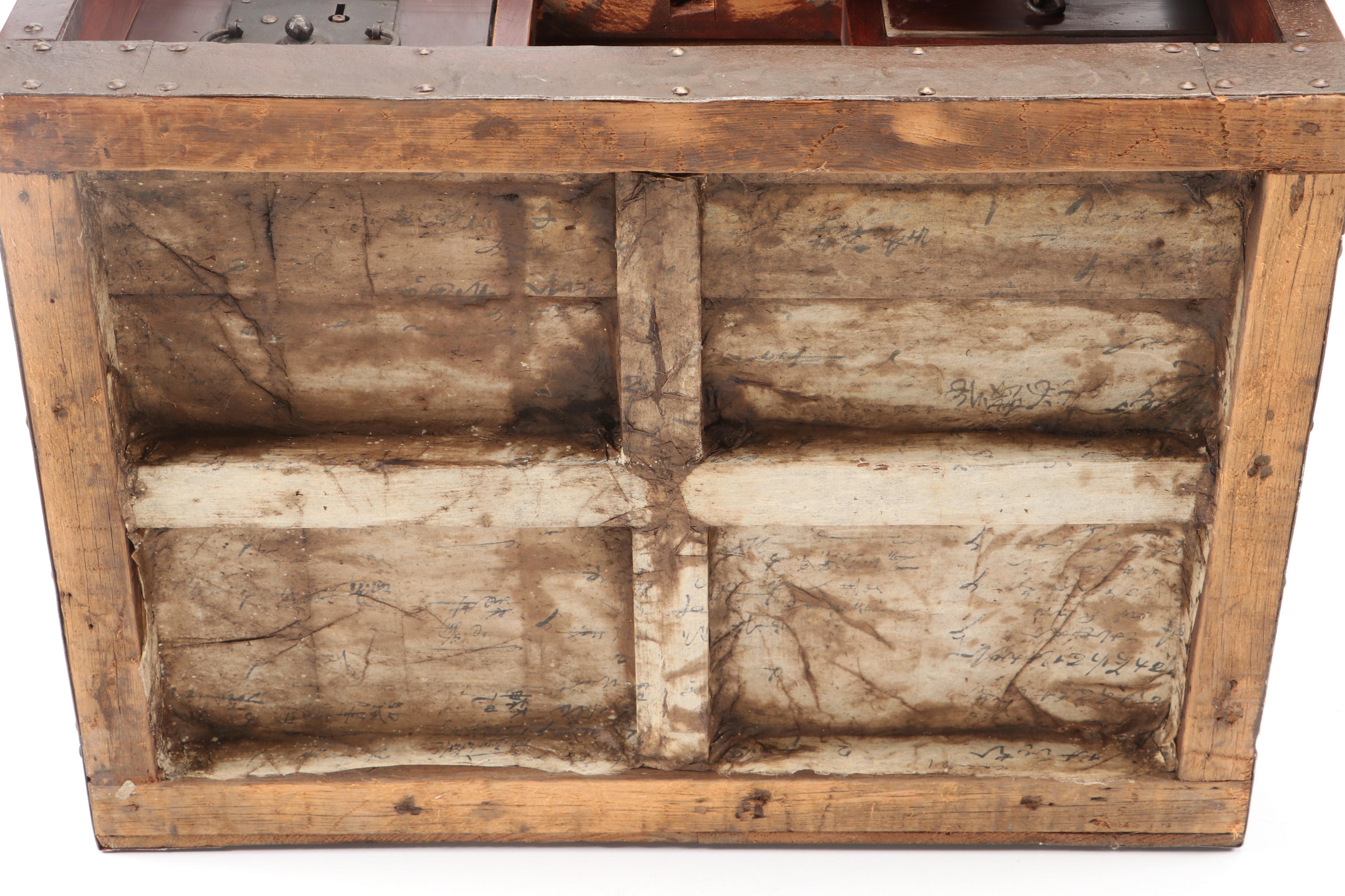 Japanese Metal-Bound Wood Funa Dansu, Edo Period