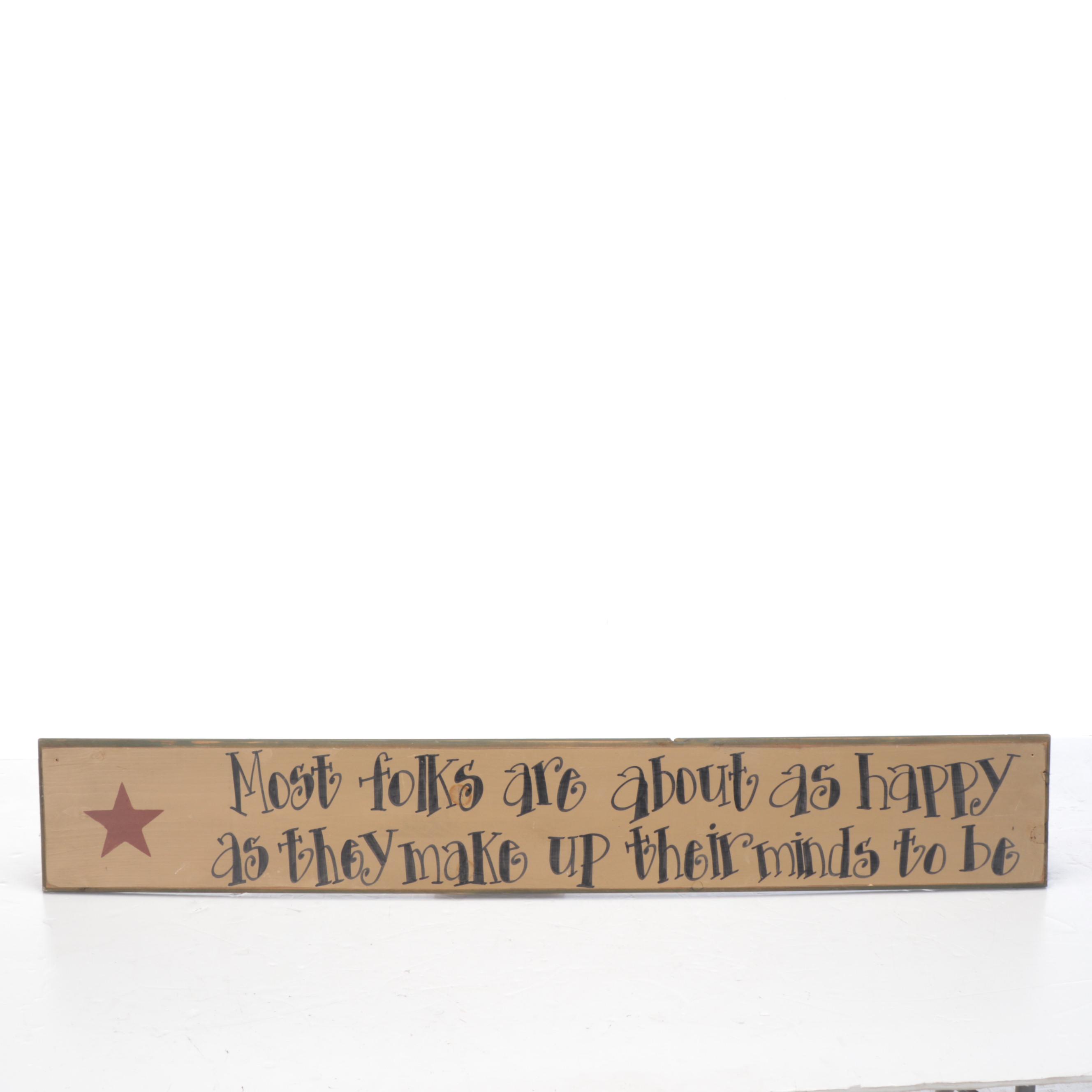 Painted Wood Storage Cubes with Wood Sign