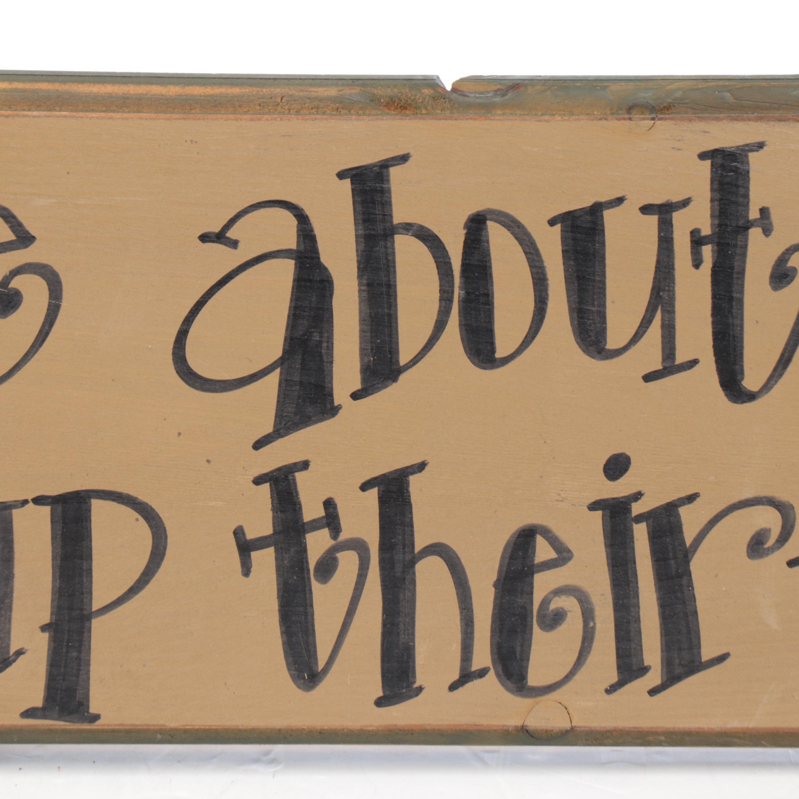 Painted Wood Storage Cubes with Wood Sign