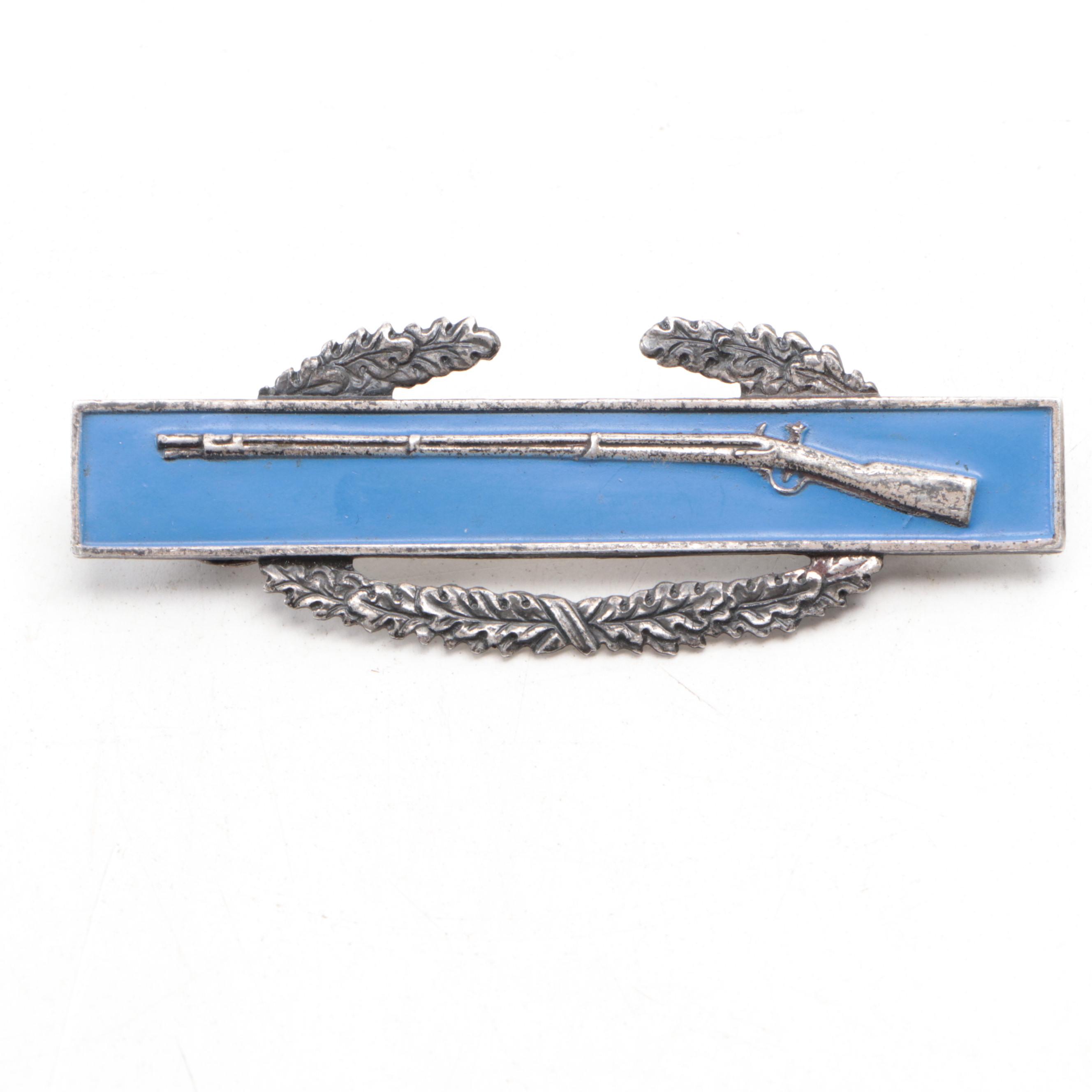 World War II Era Sterling Combat Infantry Badge, Marksman Badge and More