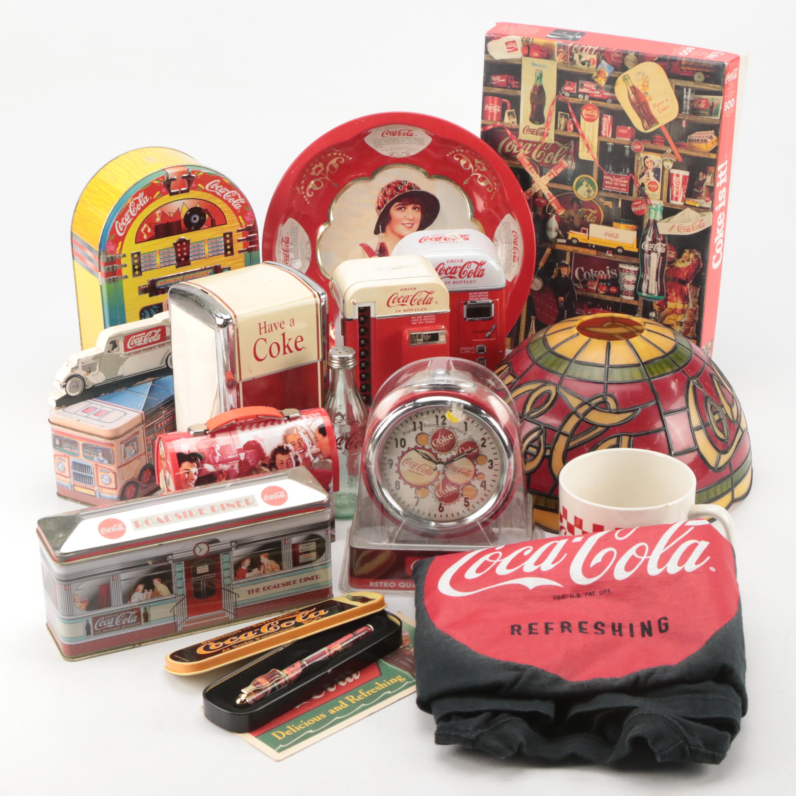 Coca-Cola Advertising Tin Boxes, Shirt, Puzzle and More