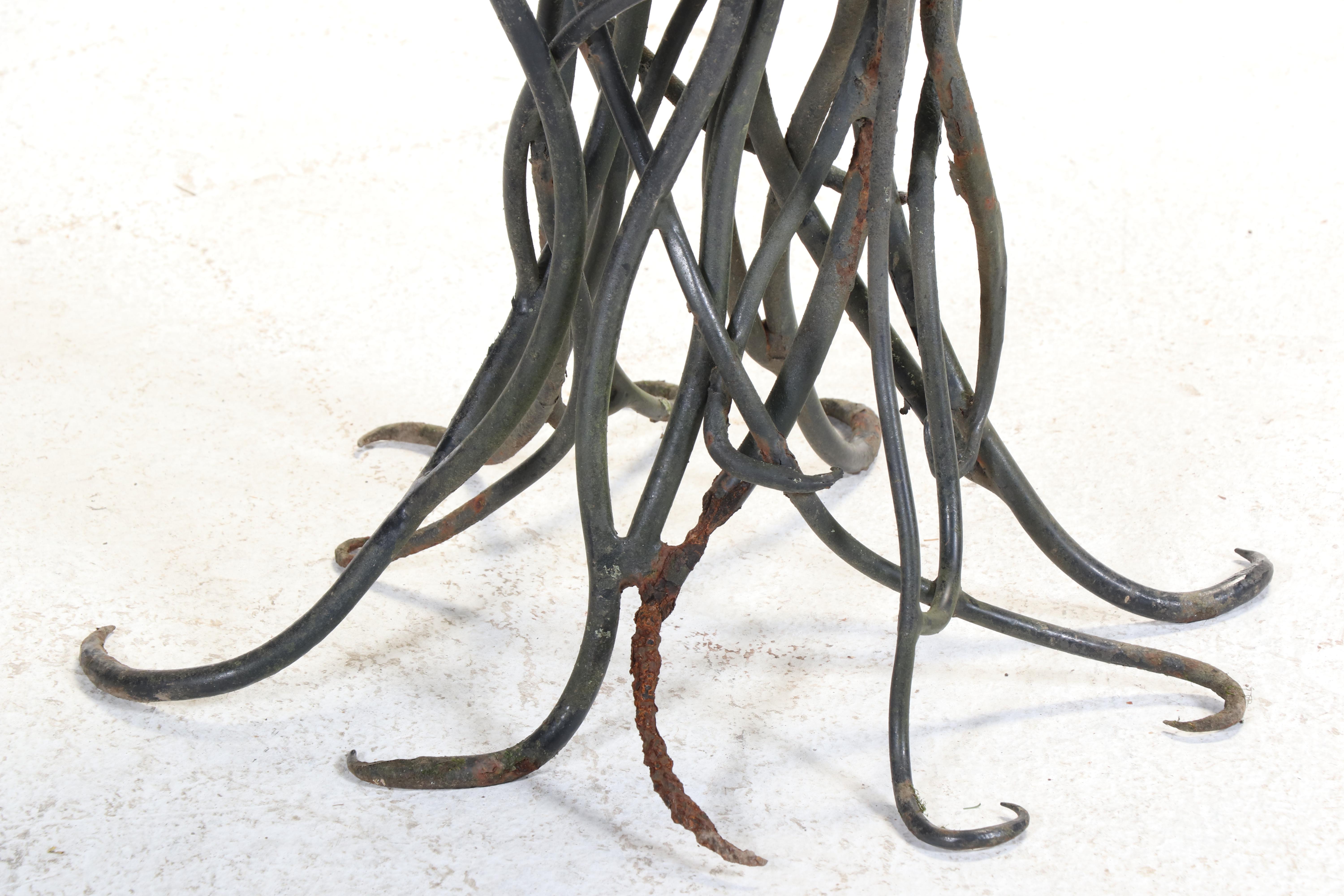 Wrought Iron Twisted Vine Bird Bath