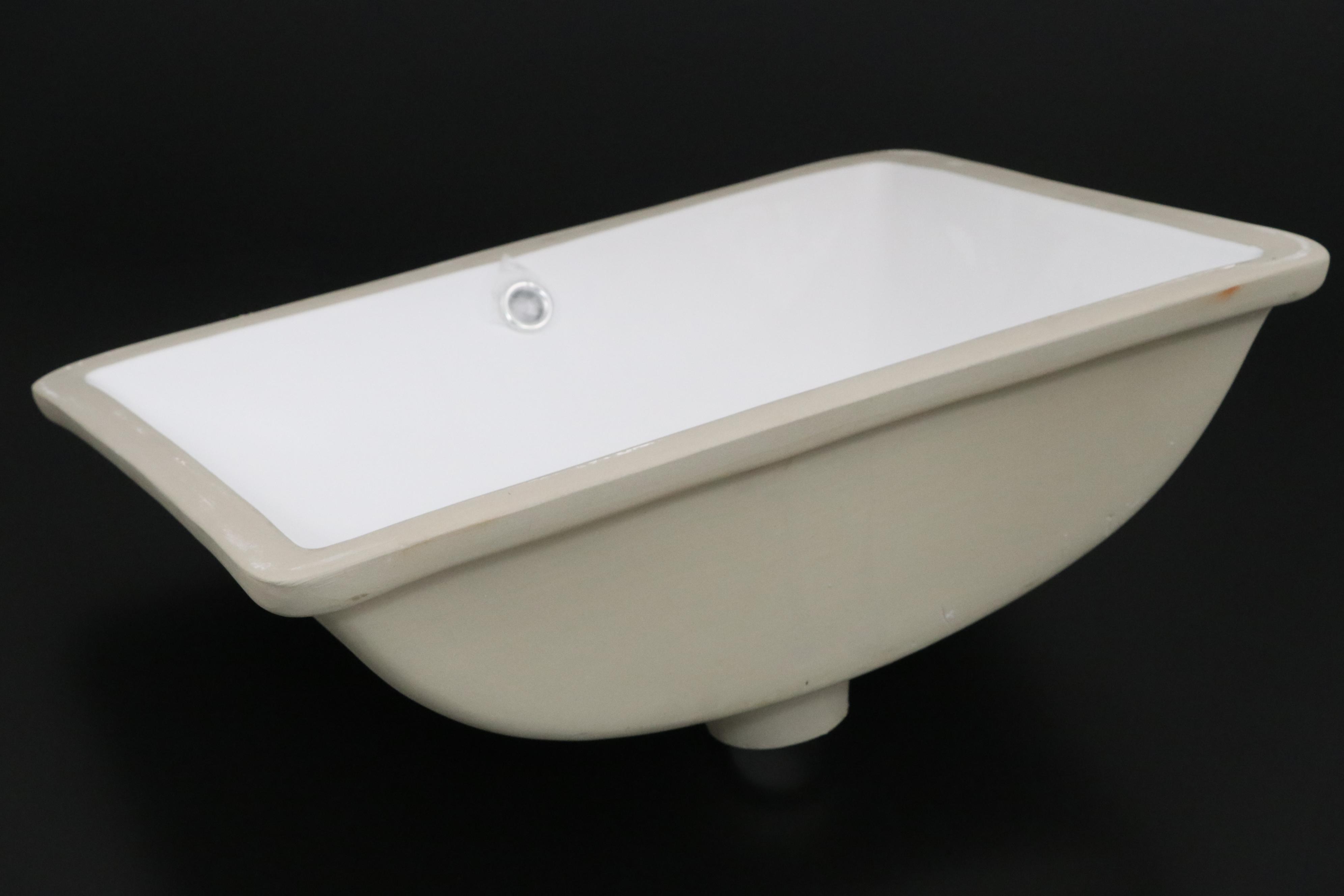 18" Rectangular Porcelain Undermount Sink
