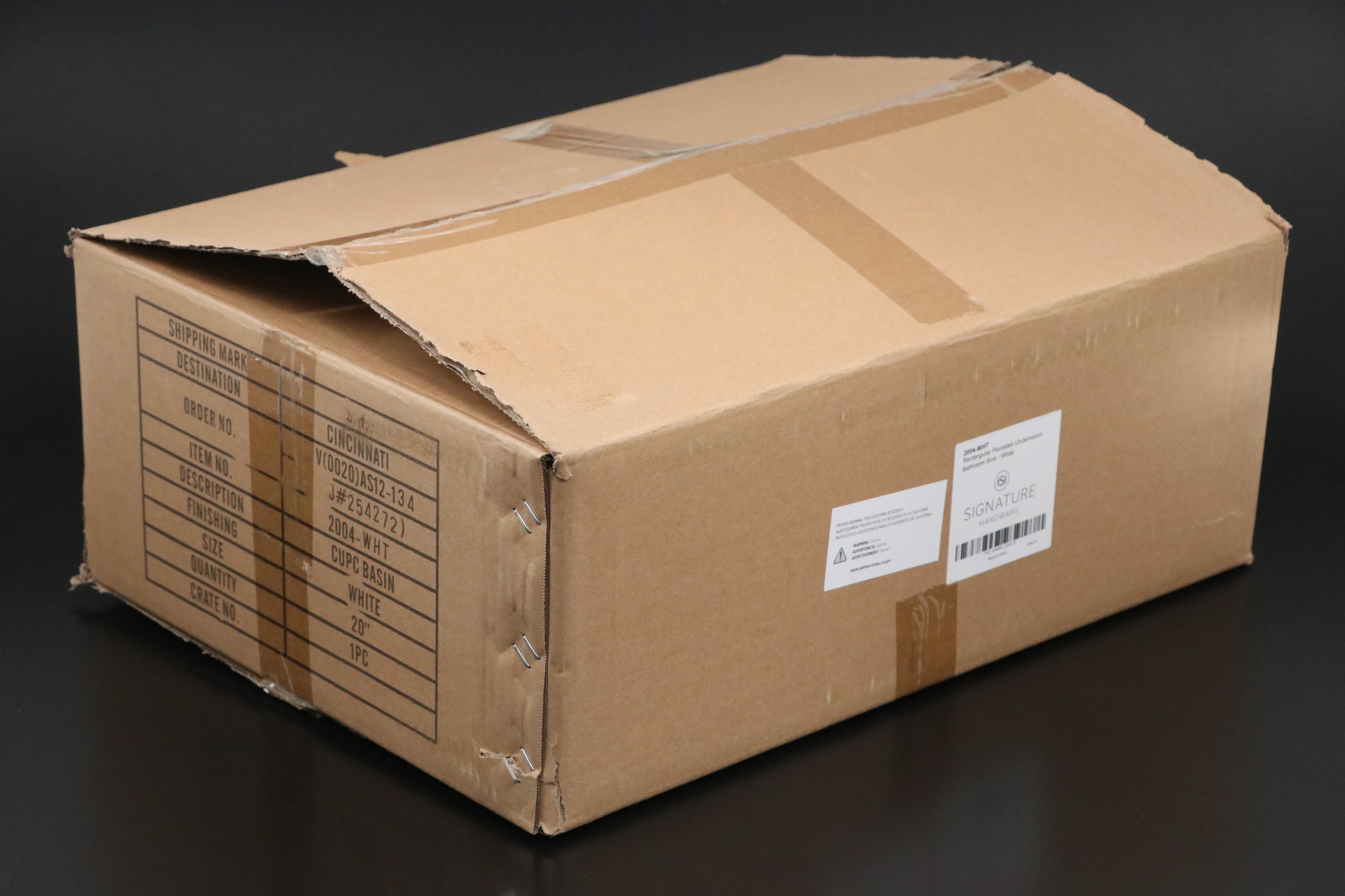 18" Rectangular Porcelain Undermount Sink