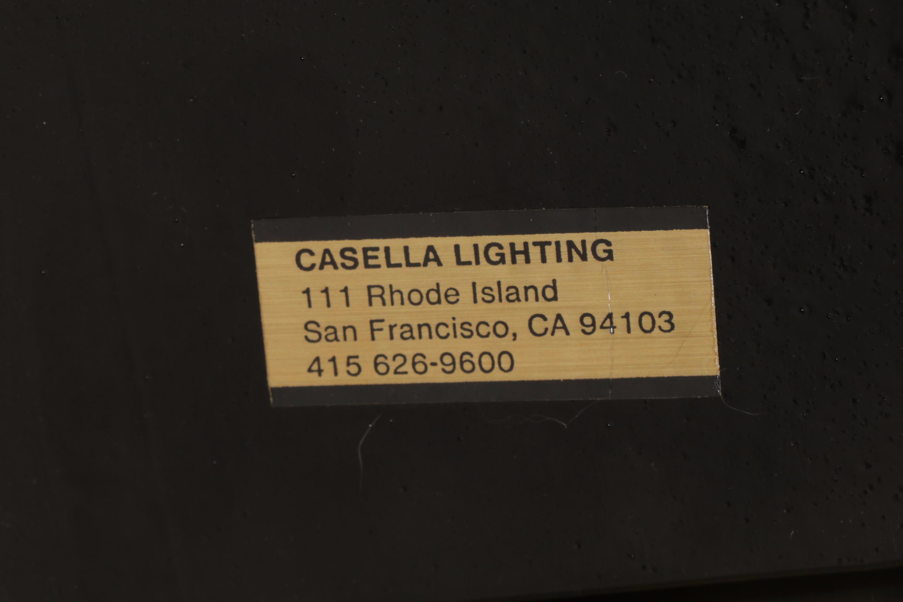 Casella "Pylon" Modernist Brass Torchiere Floor Lamp, Late 20th Century