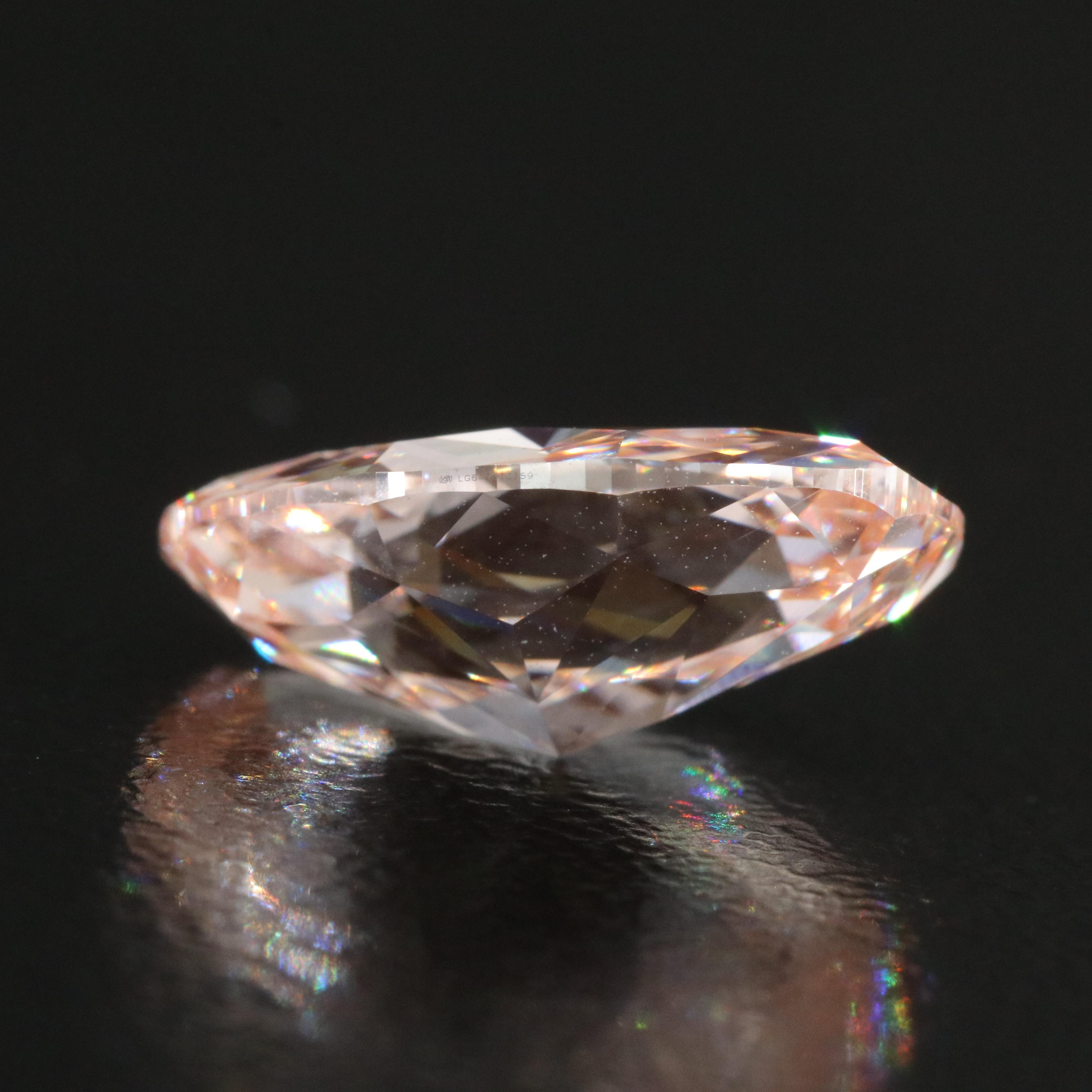 Loose 3.34 CT Lab Grown Fancy Pink Diamond with IGI Report