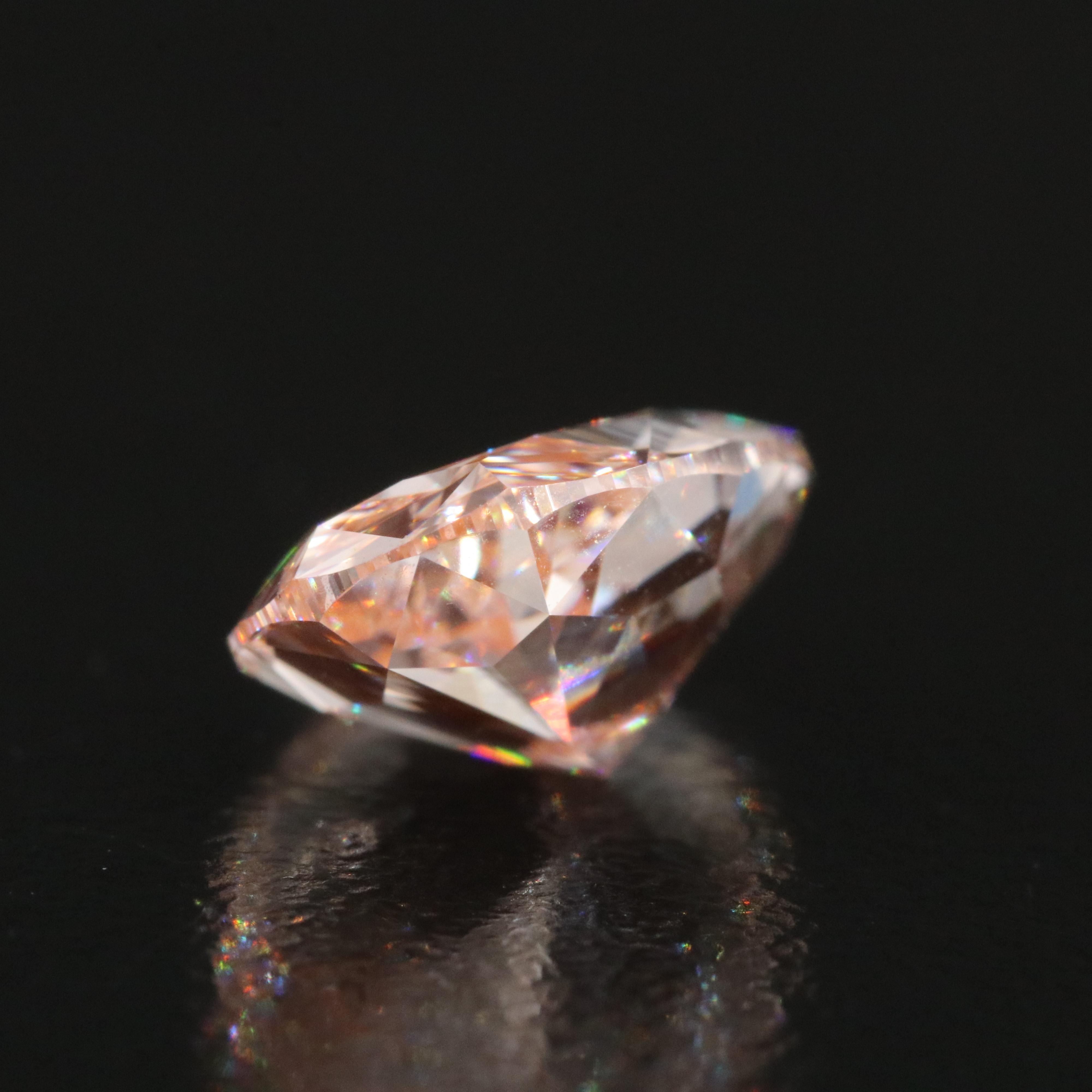 Loose 3.34 CT Lab Grown Fancy Pink Diamond with IGI Report