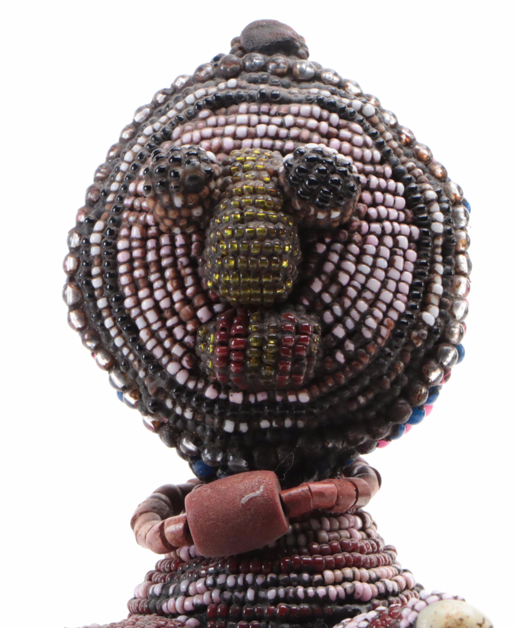 West Africa Nigerian Yoruba Hand-Beaded Crown or Altar Headdress, 20th C